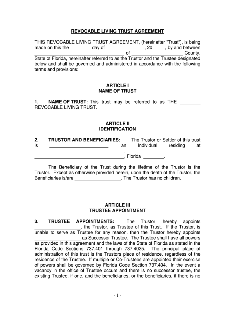 free printable irrevocable trust form pdf