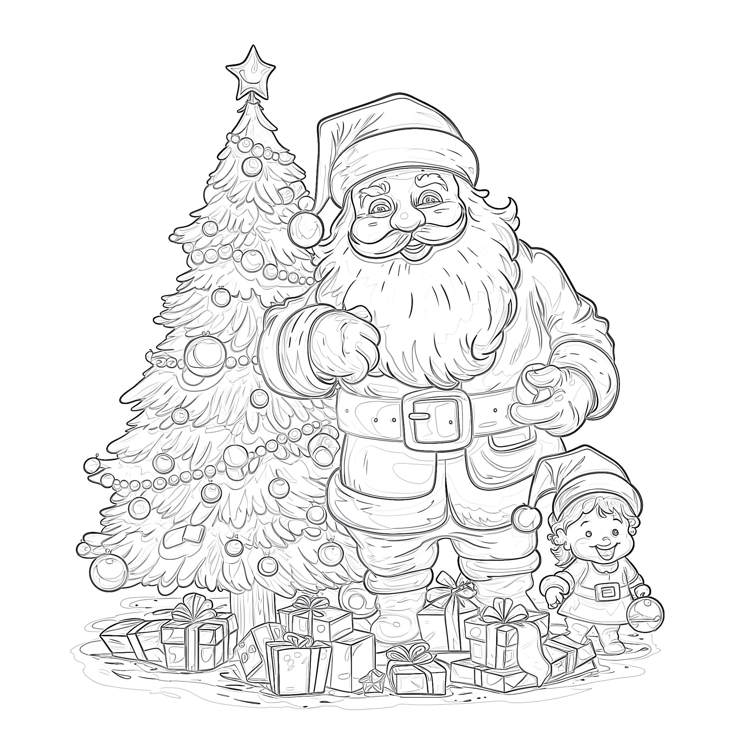 santa claus coloring pages