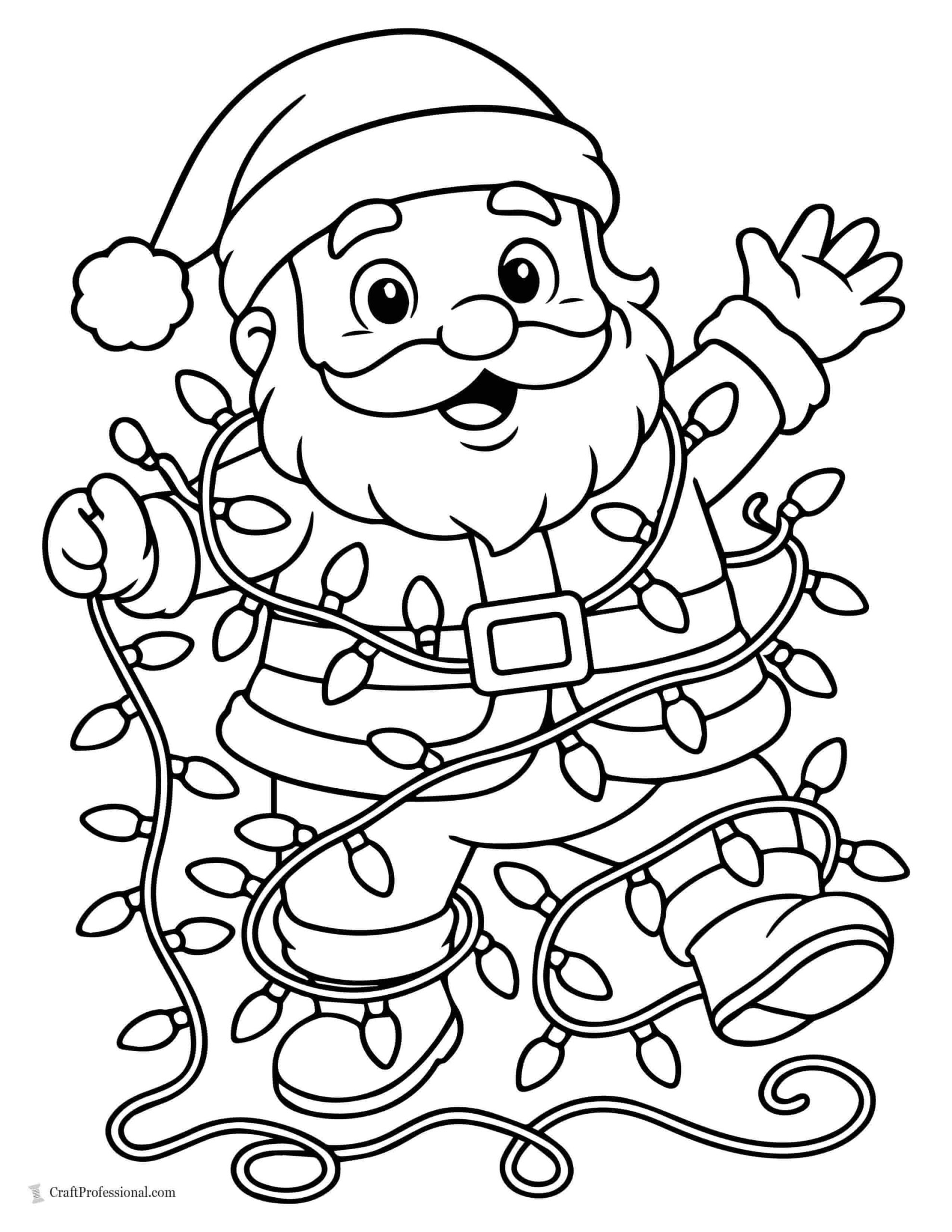 Santa Coloring Pages Free Printables Fun Christmas Activities