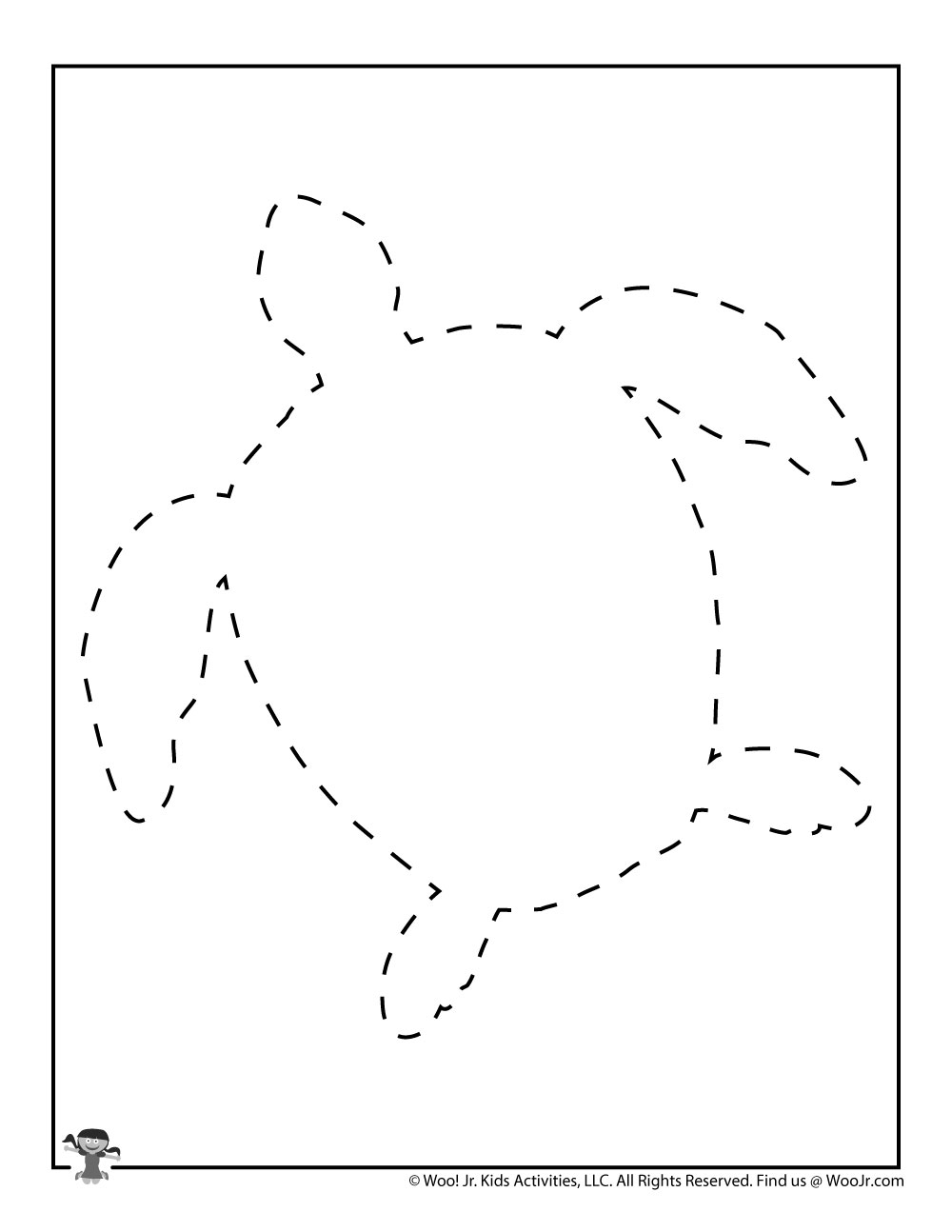 Sea Turtle Shape Template Printable