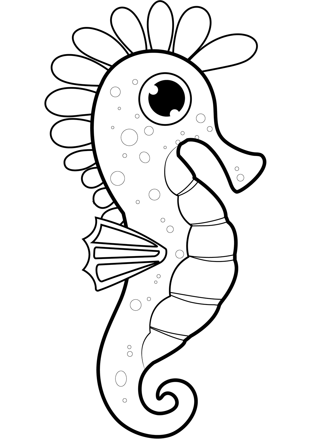 Seahorse Printable Template Free Printable Paper raft Templates