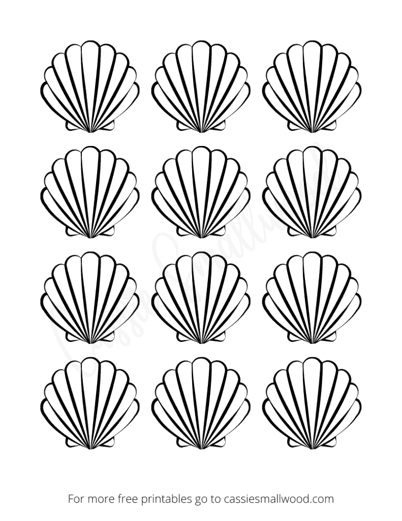 Seashell Stencil Printable Fossil Shell Stencil 6 5 Reusable Mylar Template For Walls Furniture Crafts Nautical Fish Stencil Craft