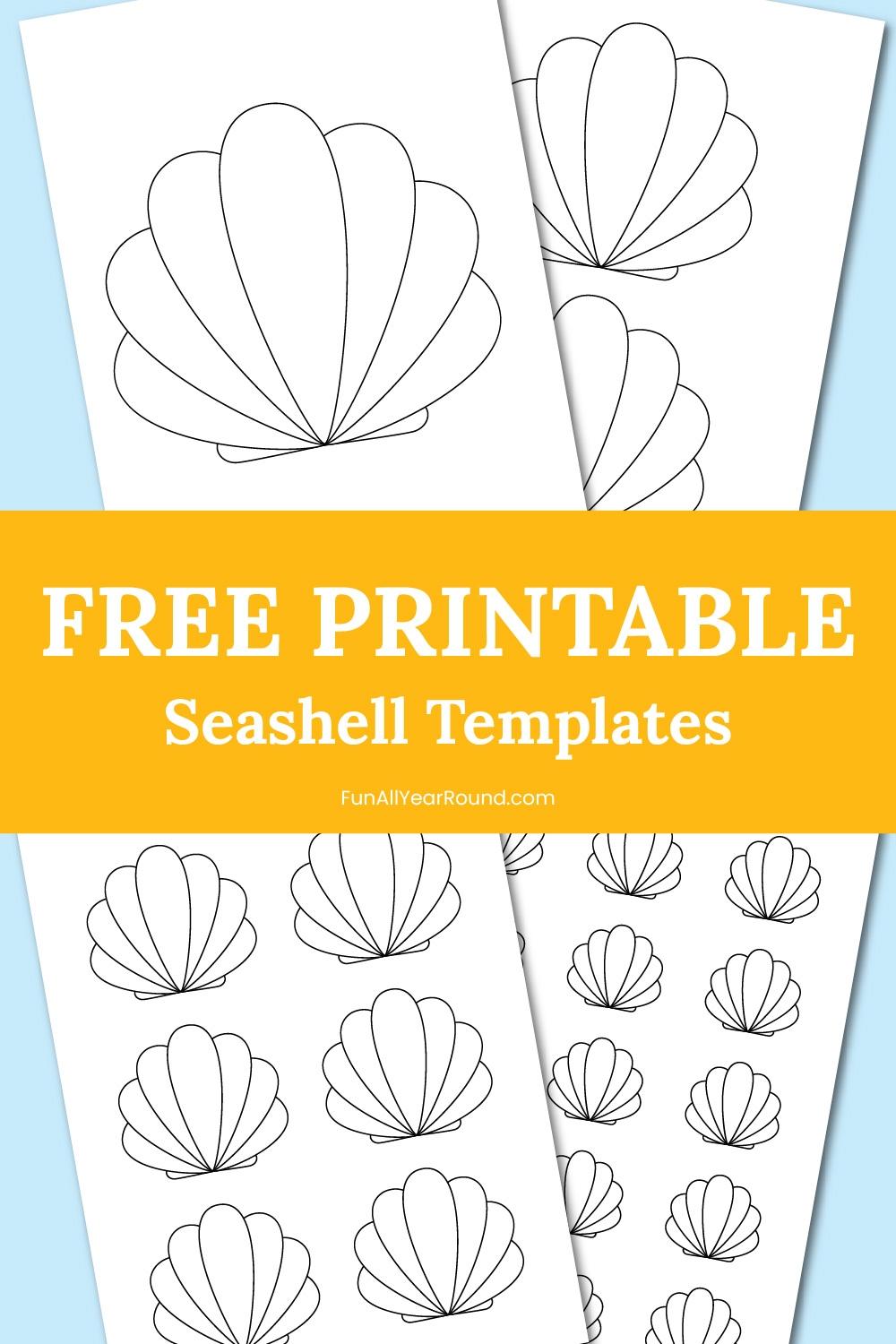 seashell template printable