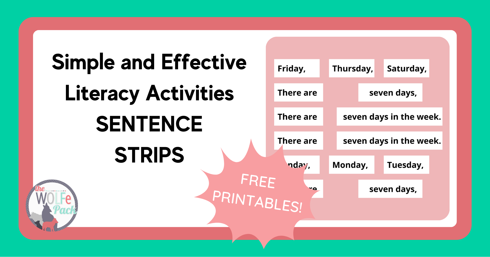 sentence strips printable pdf