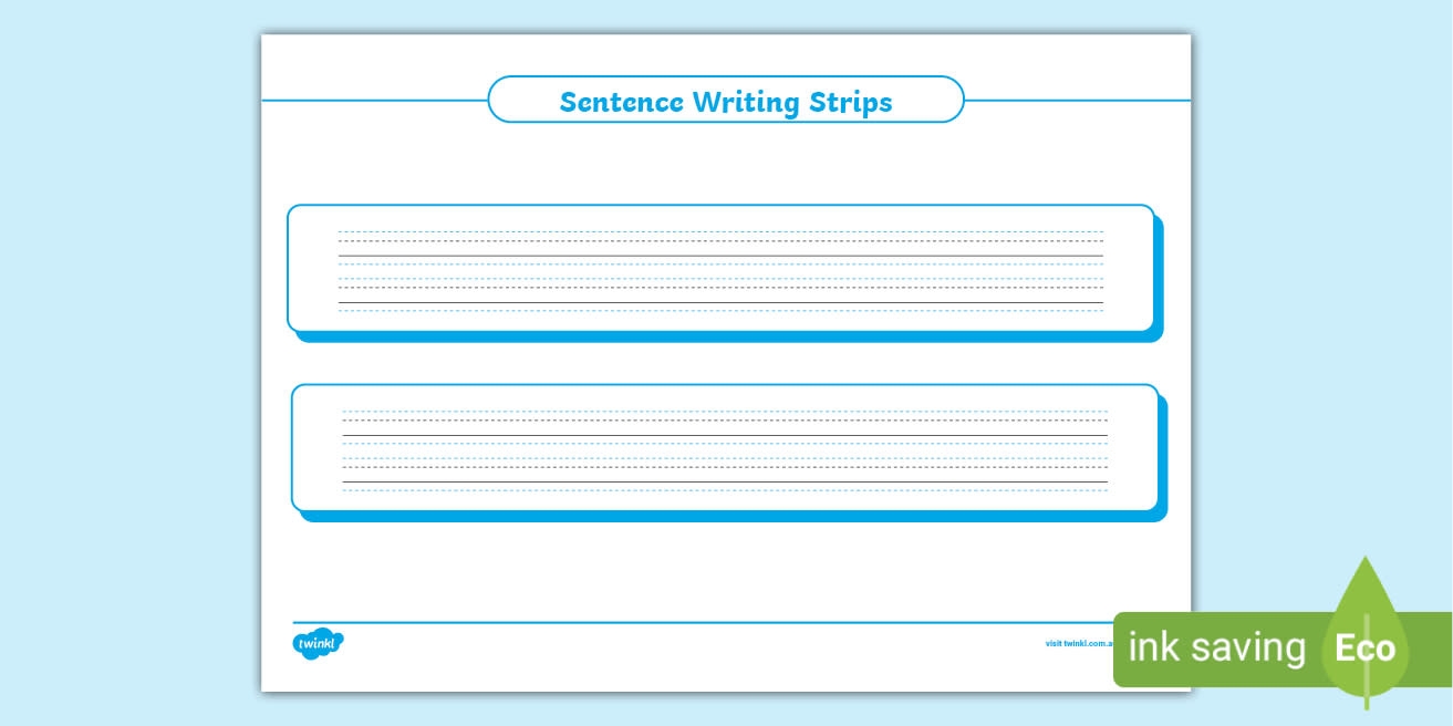 Sentence Writing Strips