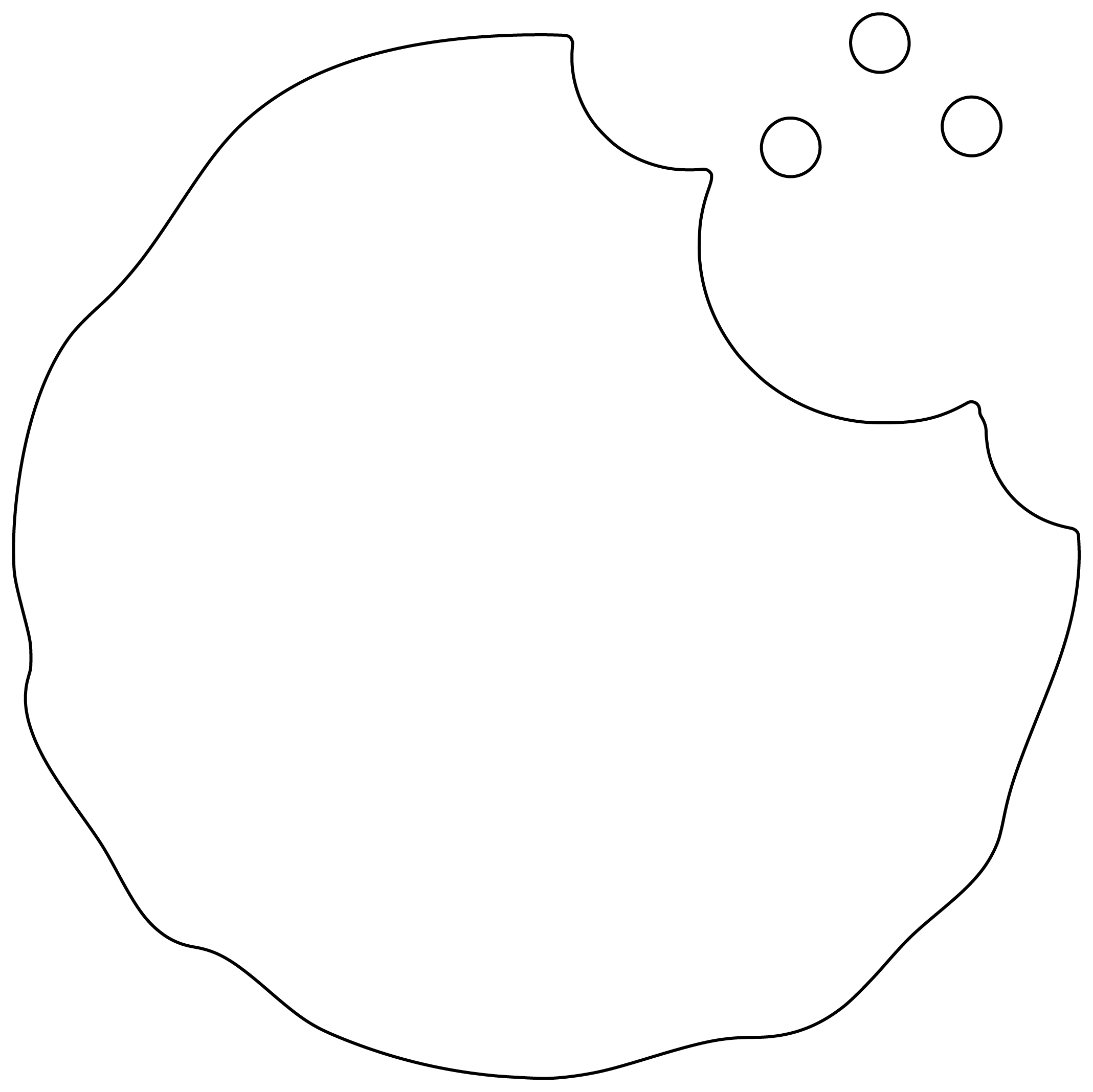 Shape Of Chocolate Chip Cookie Free Printable Paper raft Templates