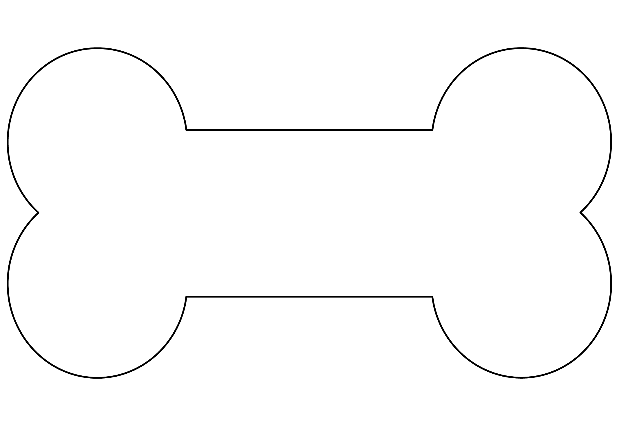 Shape Of Dog Bone Free Printable Paper raft Templates