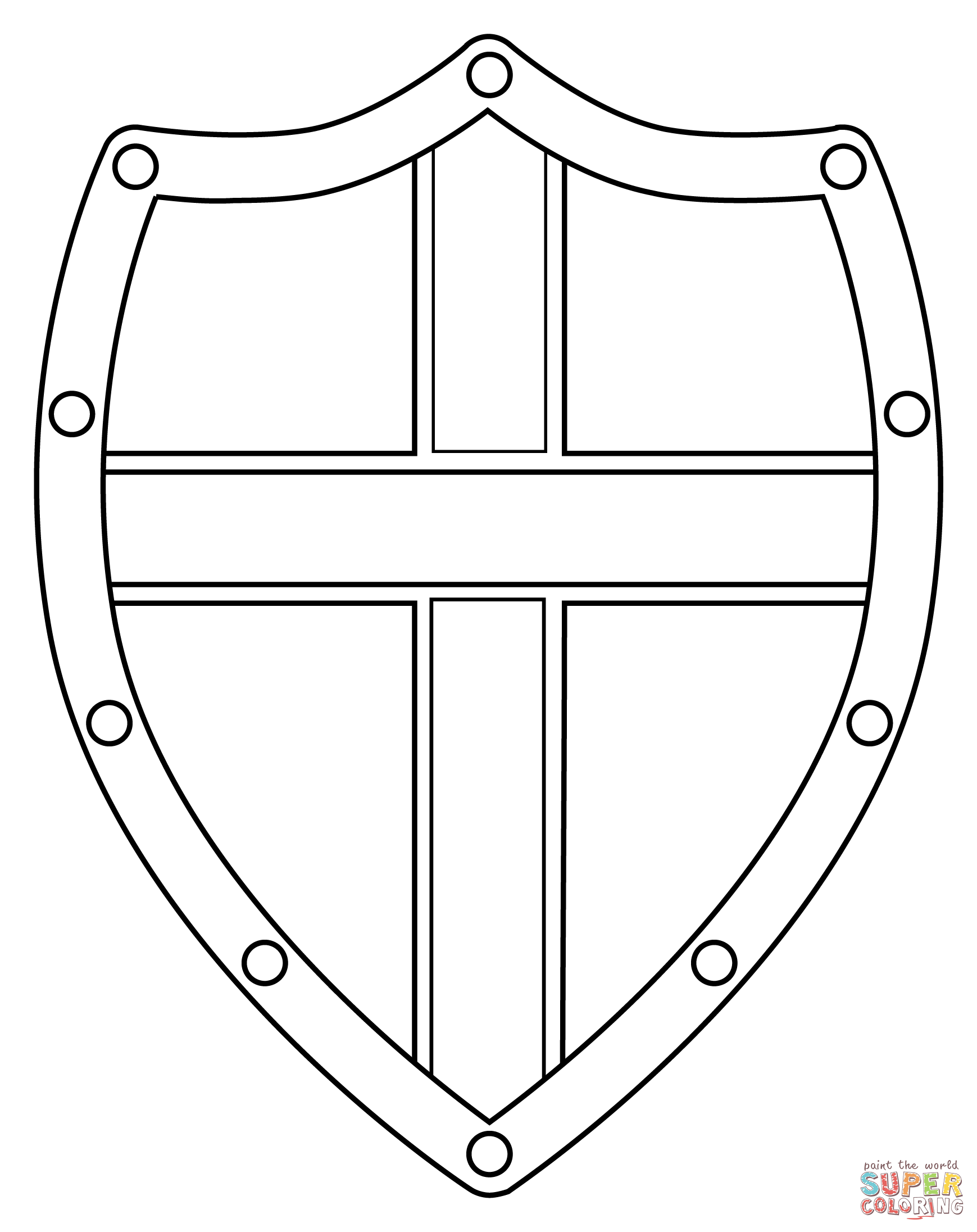 Shield Coloring Page Free Printable