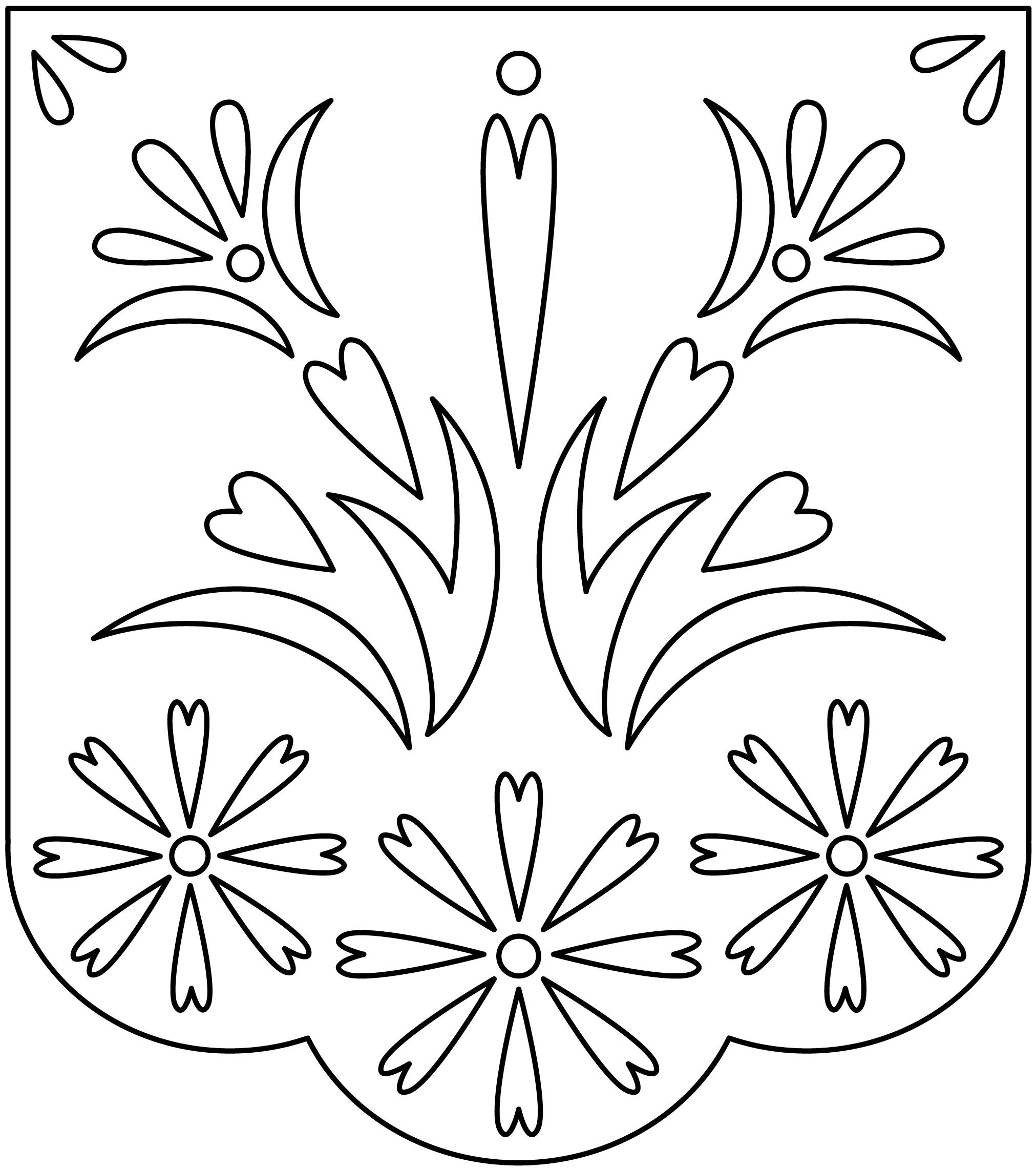 Simple Papel Picado Printable Template Free Printable Paper raft Templates