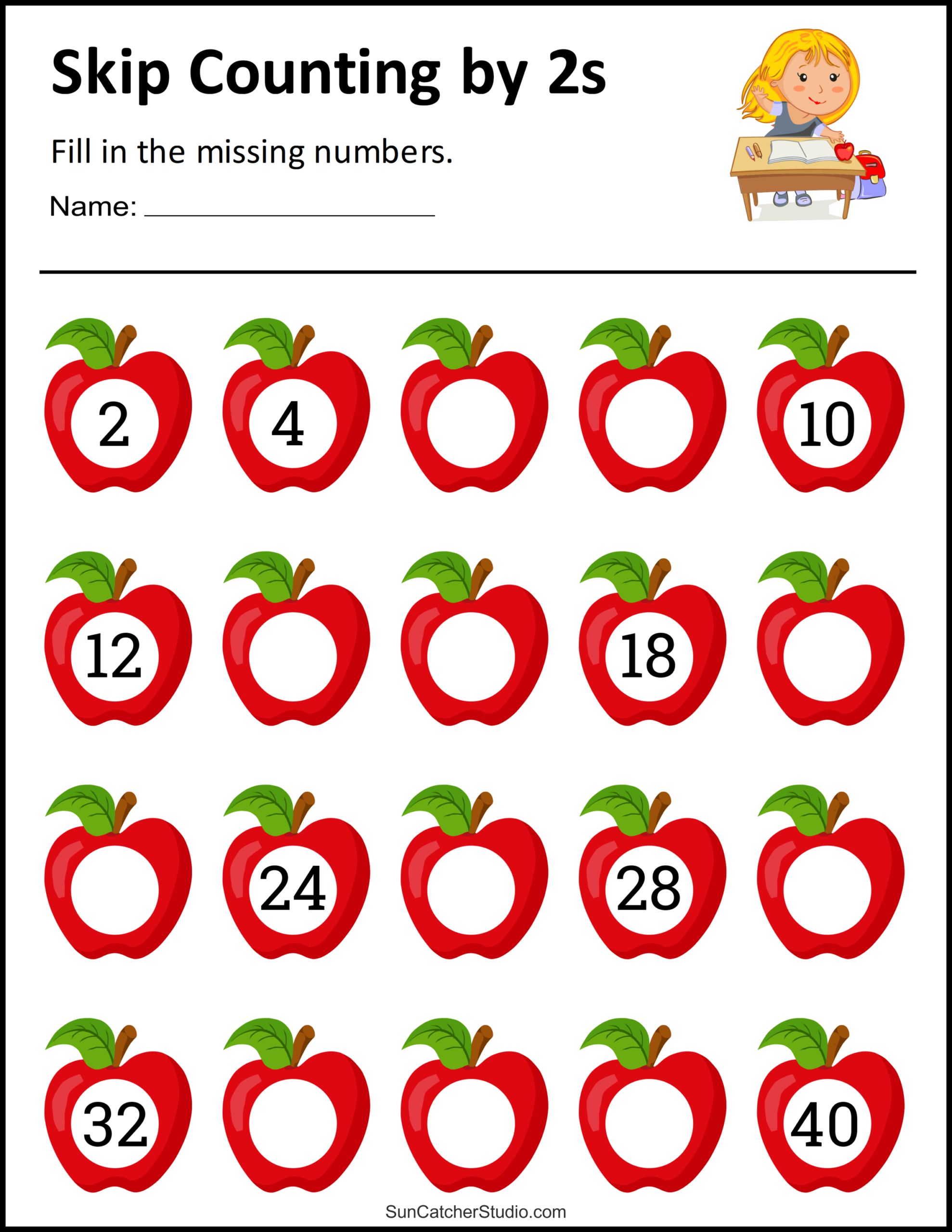 Skip Counting Worksheets And Charts Free Printables Lettering SVG Files Tools Apps