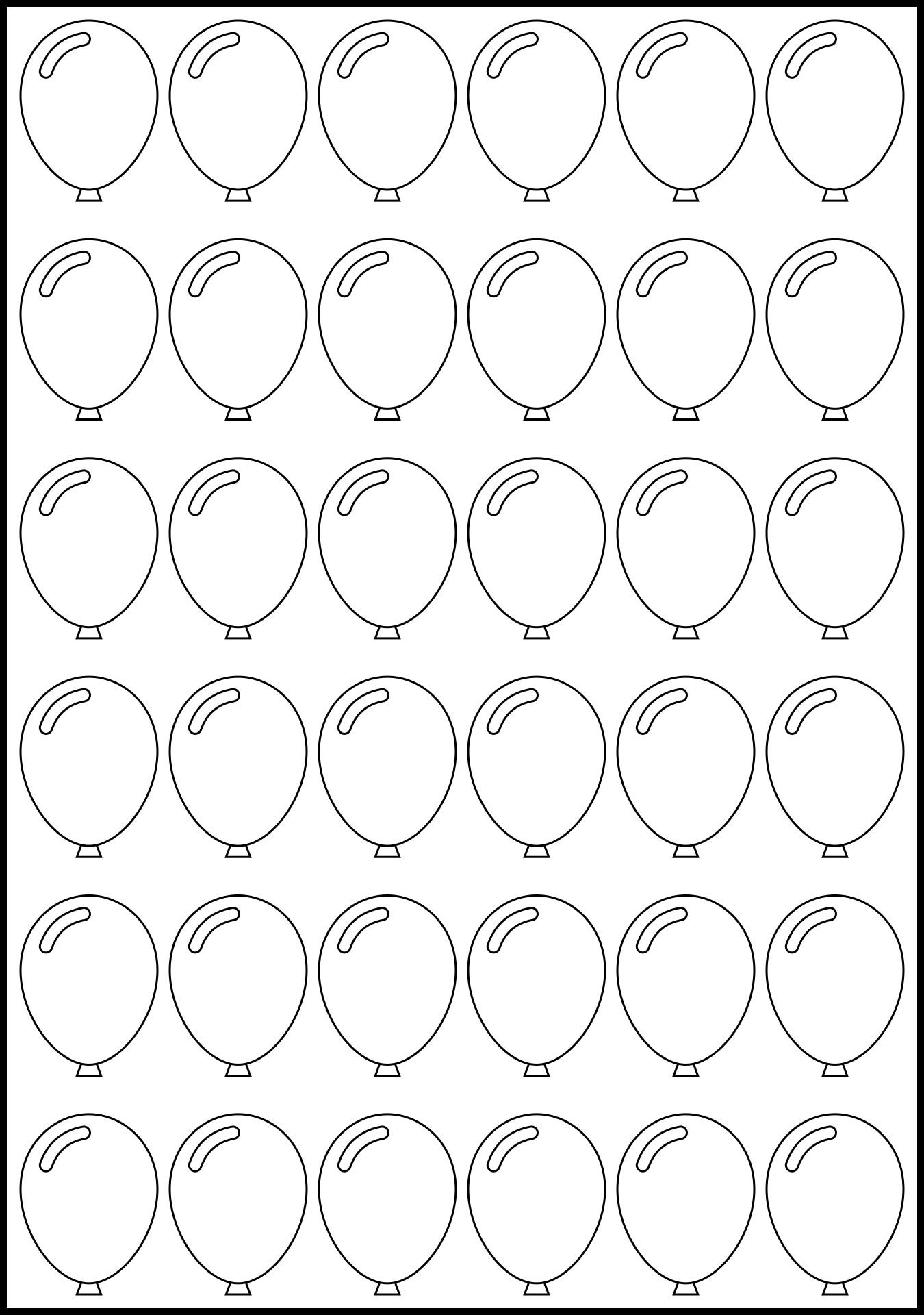 balloon template printable