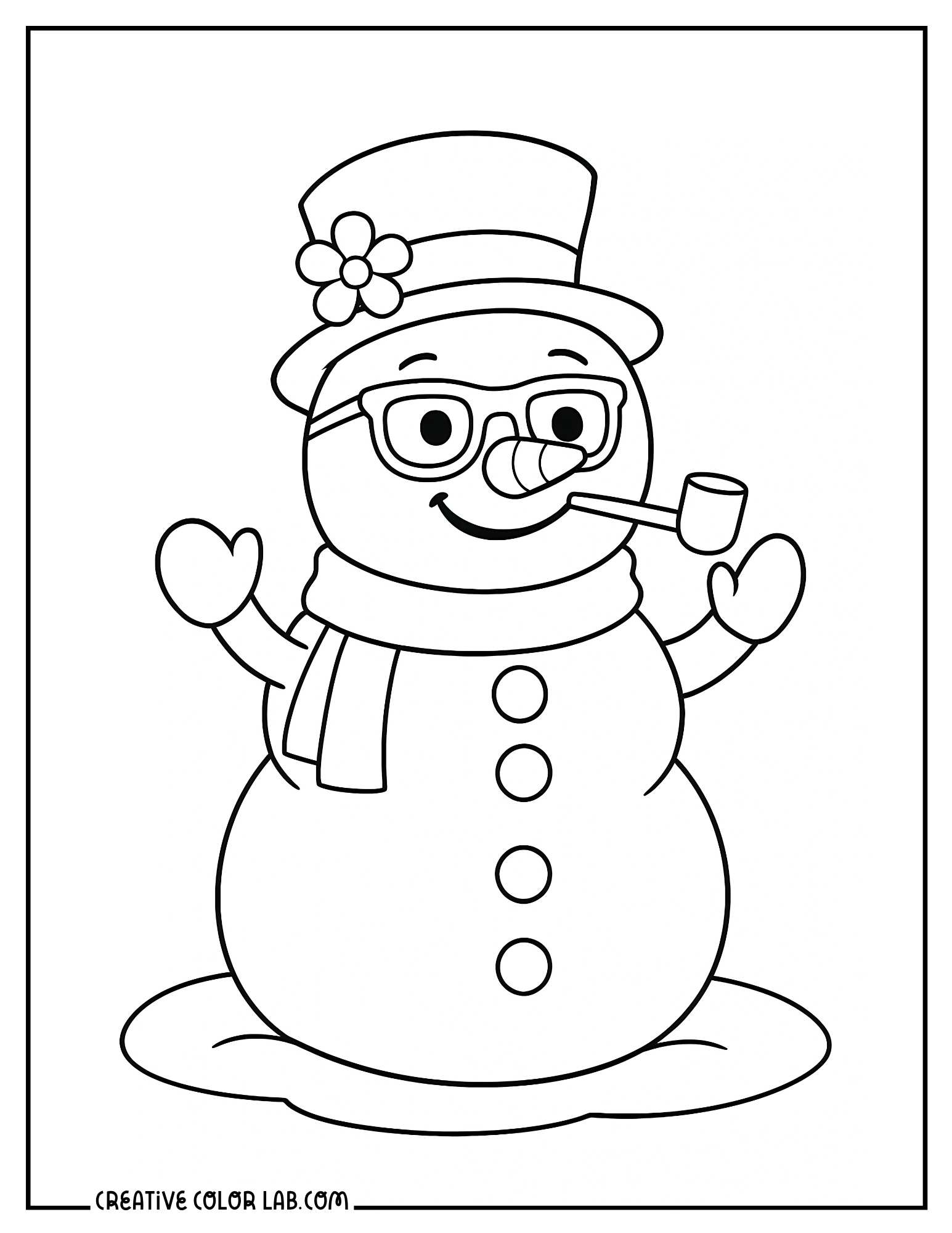 snowman pictures to color