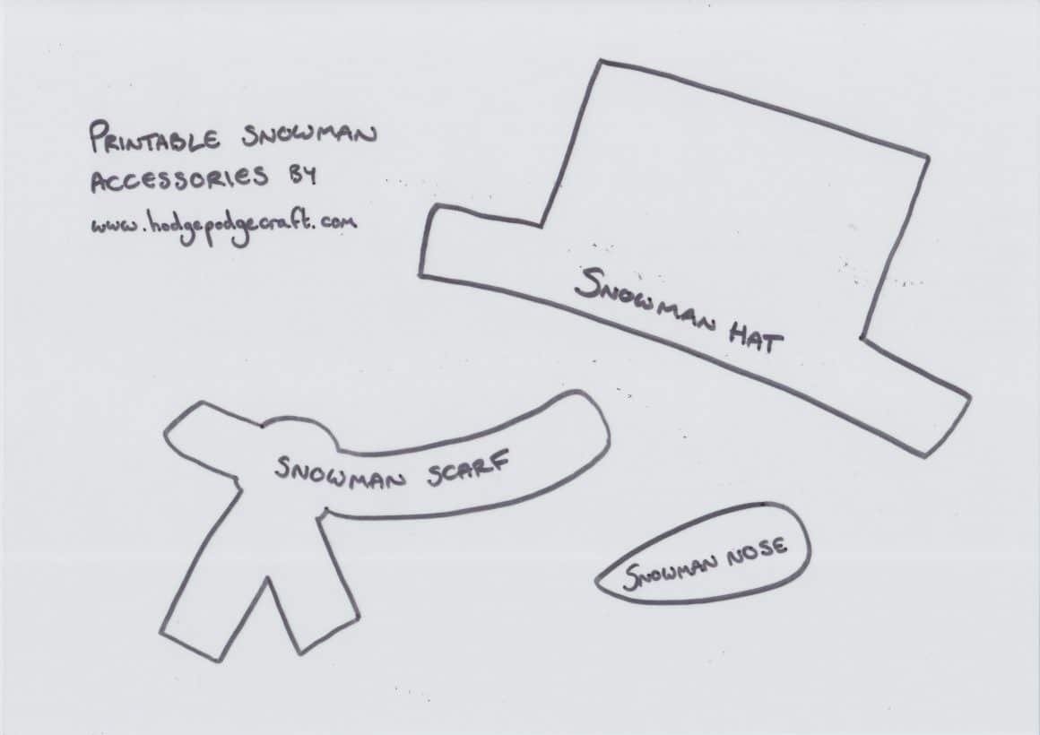 free printable snowman hat template