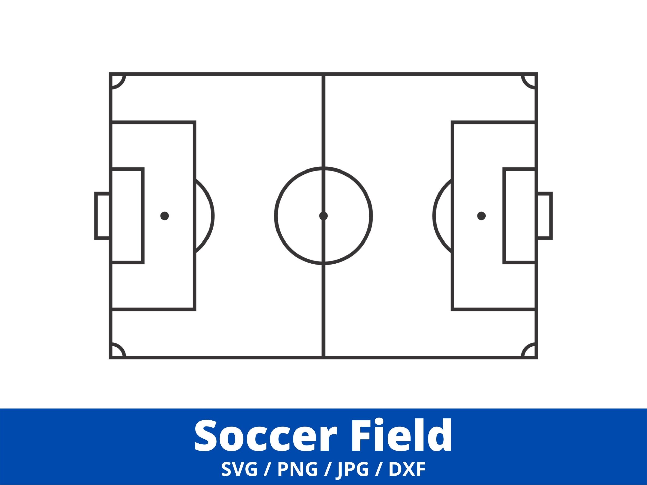 Soccer Field SVG Football Field Cut Files Soccer SVG Vector Sports Vector Soccer Field Outline Clip Art Etsy Denmark