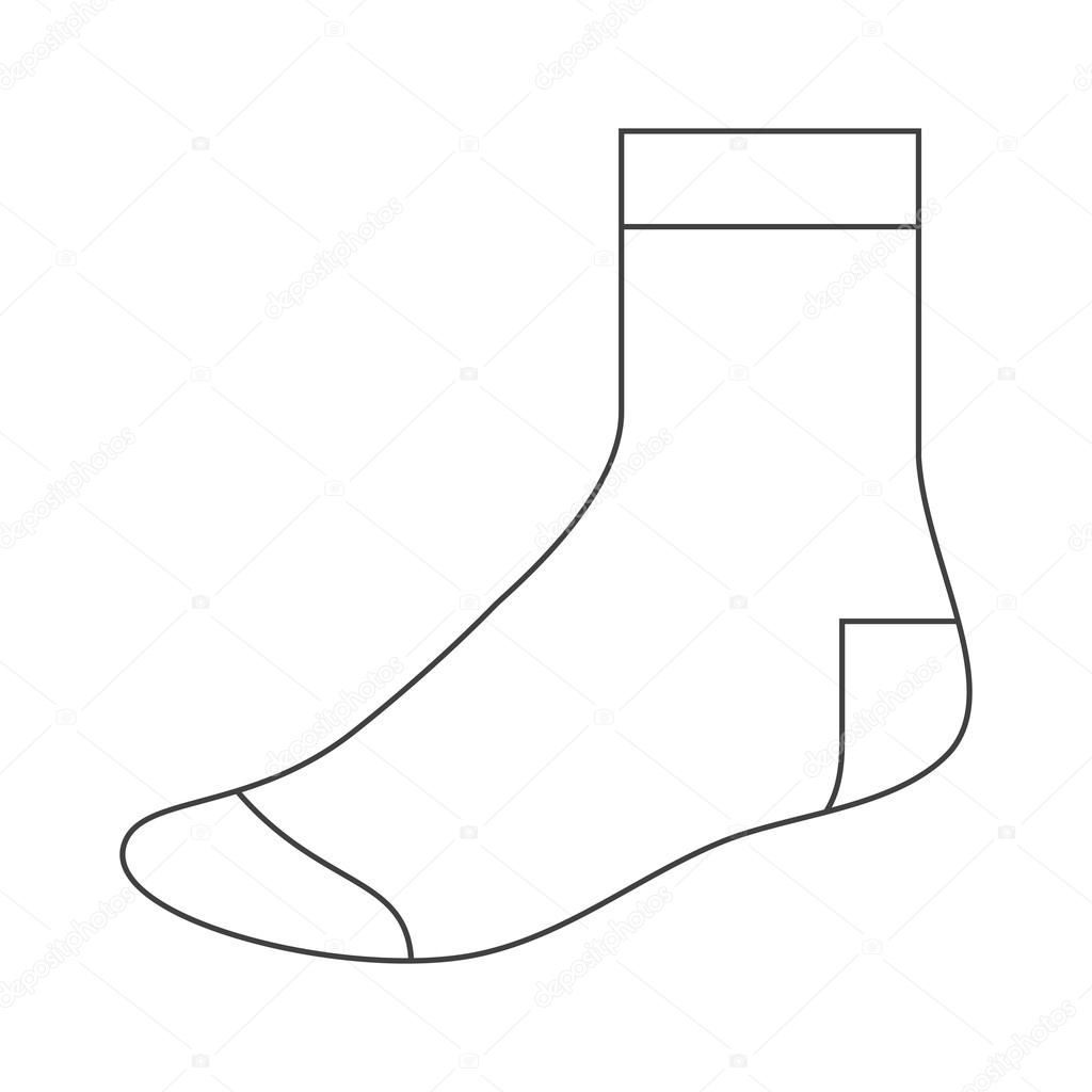Sock Template Stock Vector By nikolae 13856191
