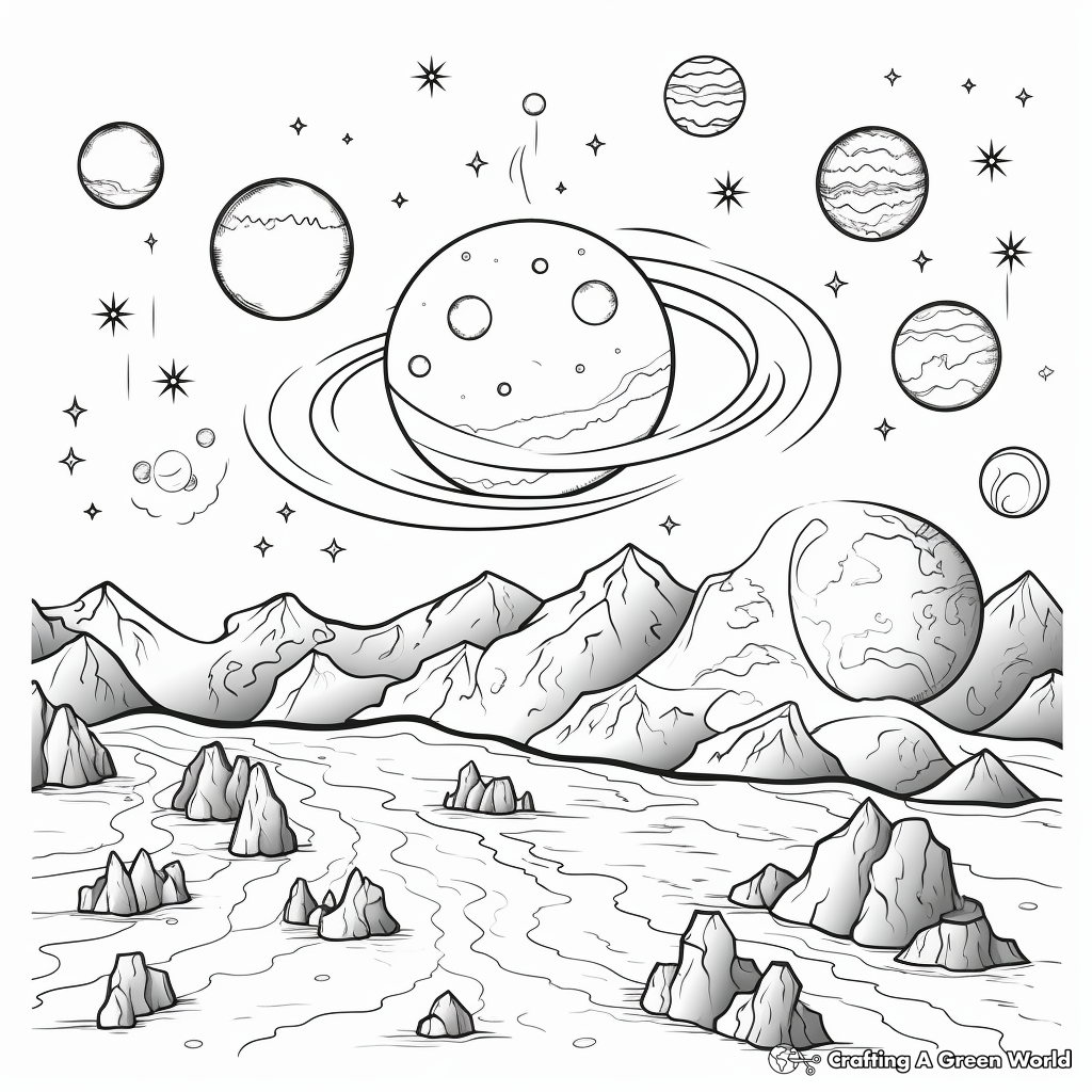 solar system coloring sheet