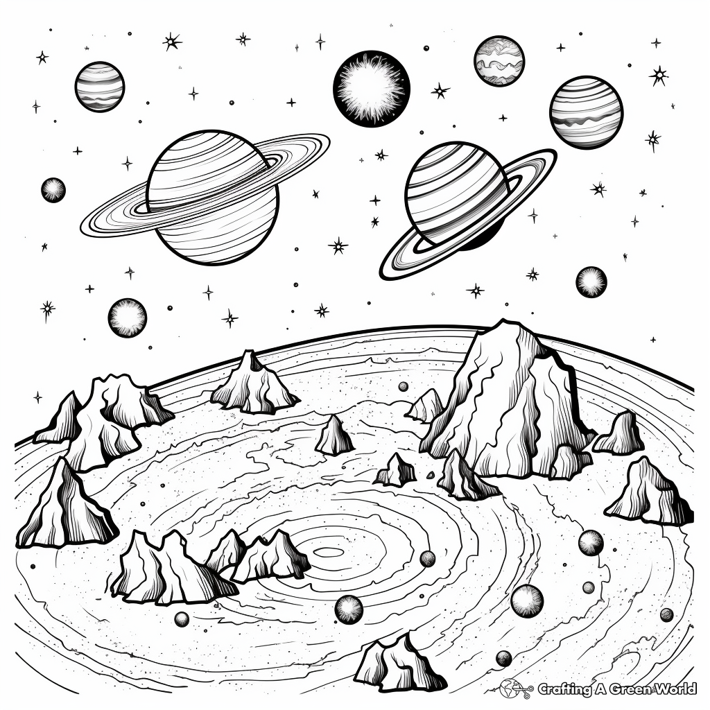 Space Coloring Pages For Adults Free Printable 