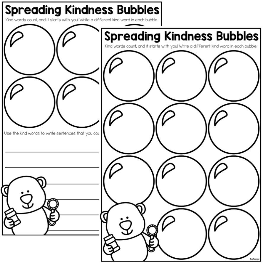 free printable kindness worksheets pdf