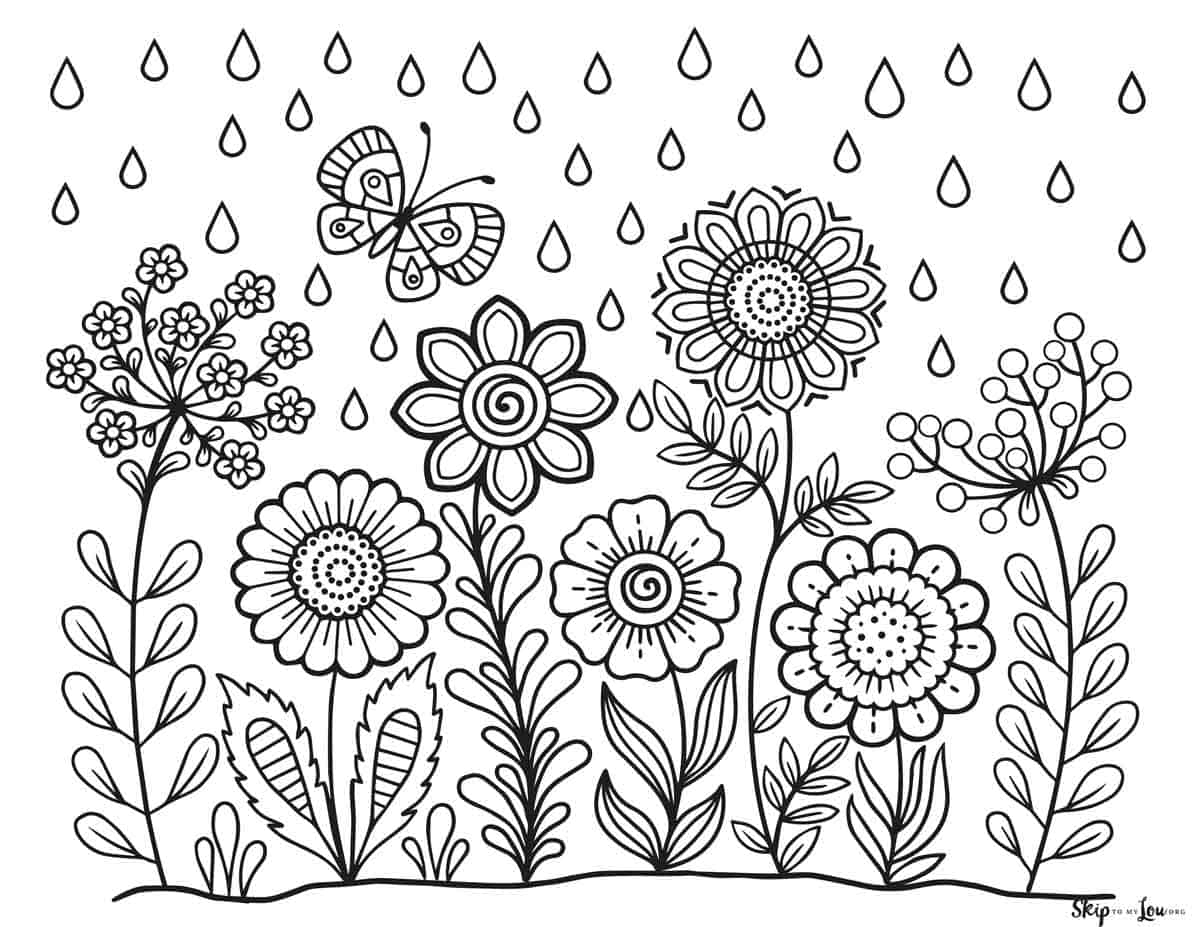 spring break coloring pages