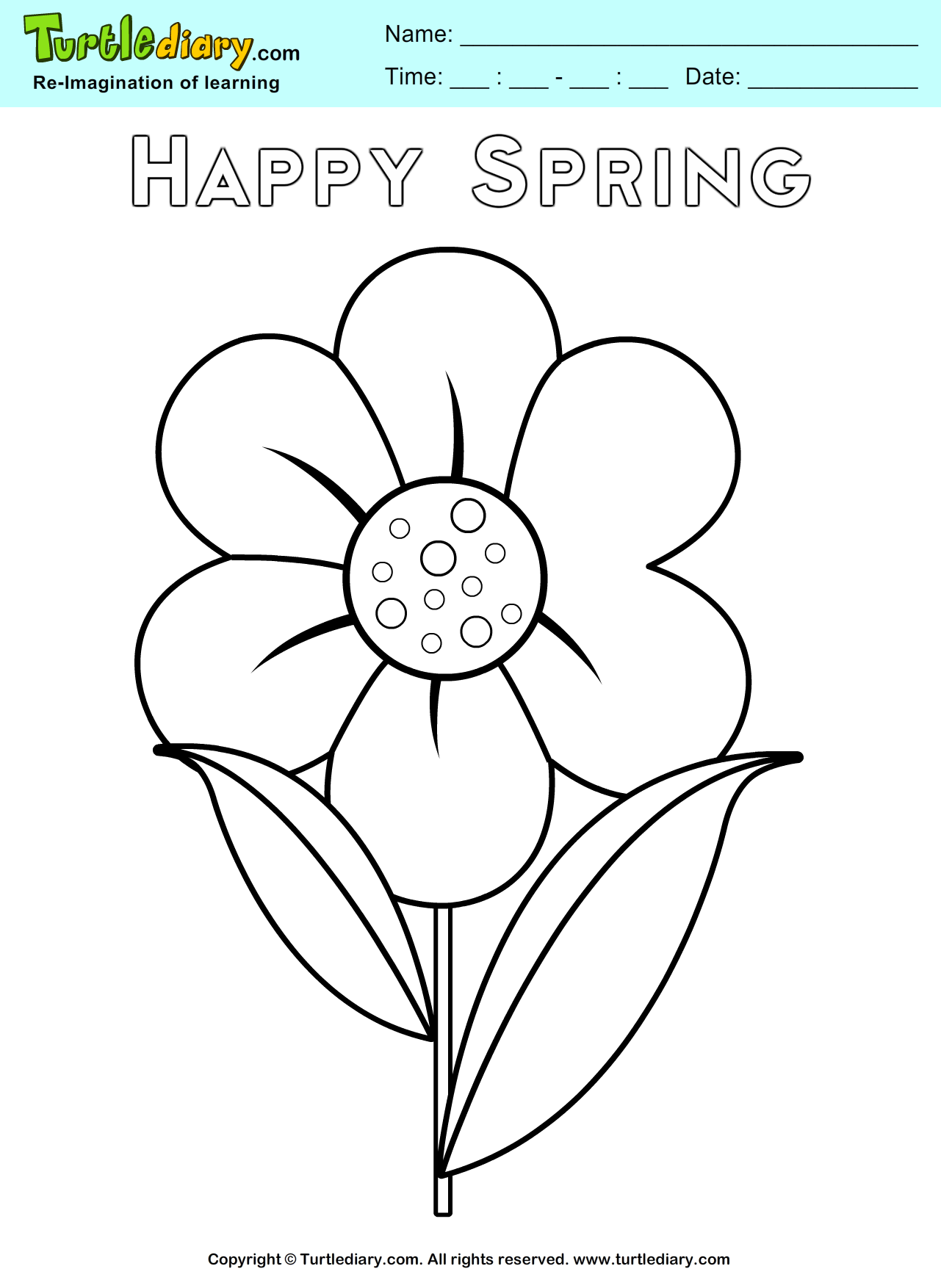 spring flower coloring pages
