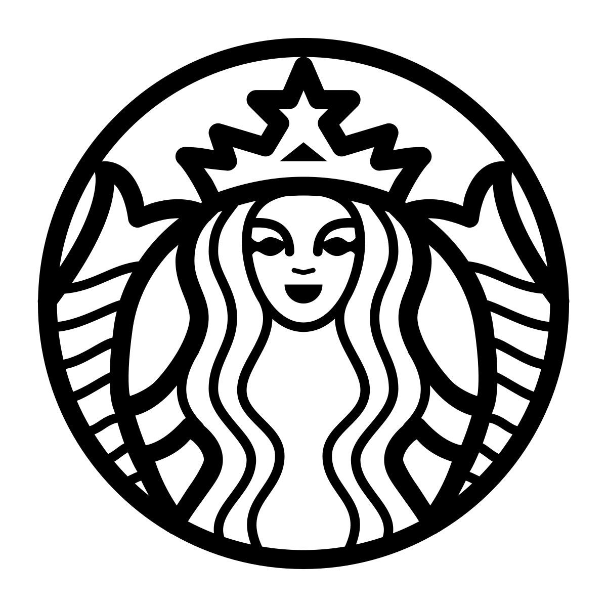 Starbucks Cute Outline Icon In PNG SVG