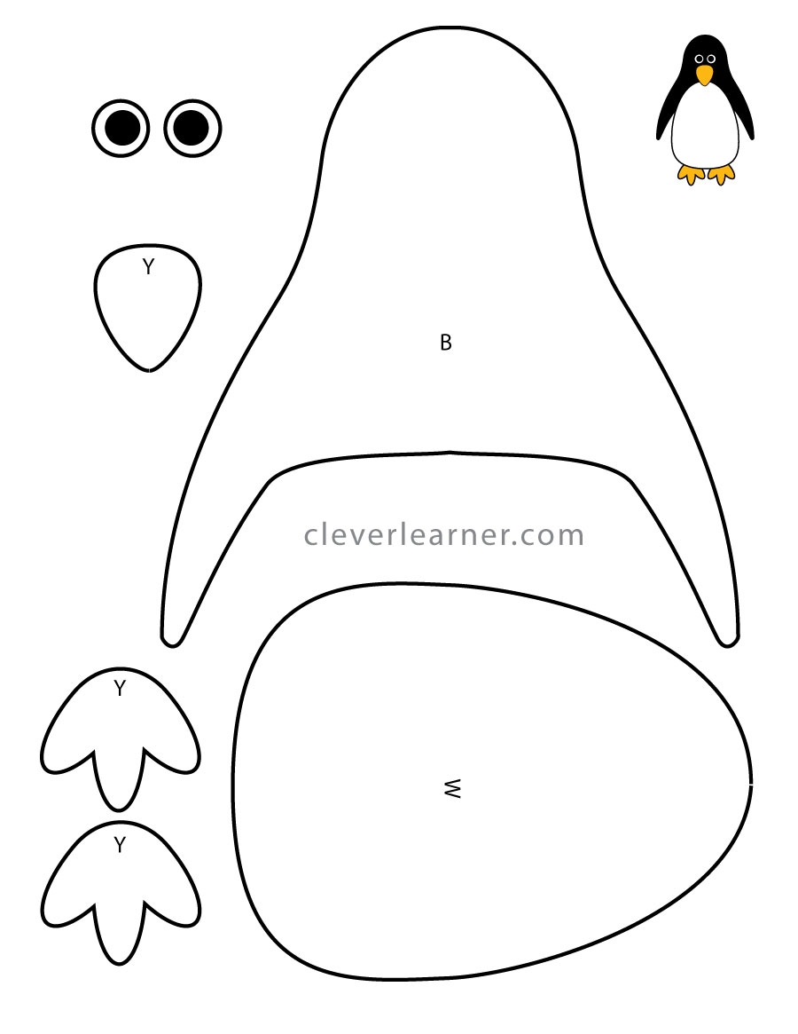 printable cut out penguin template