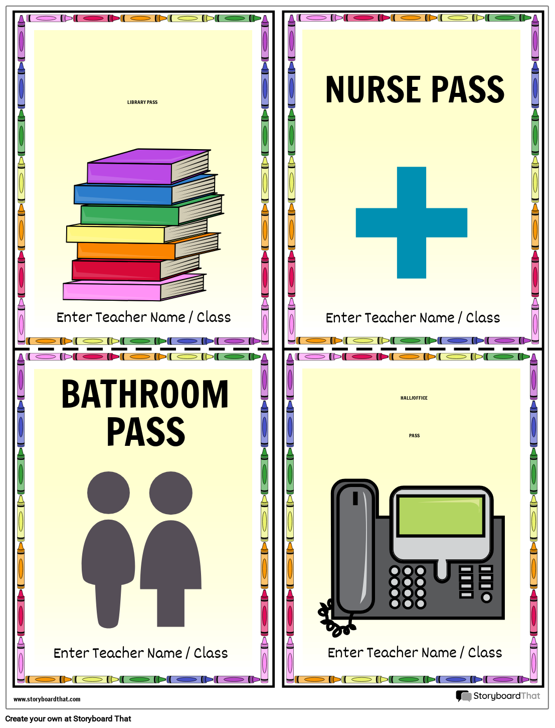 bathroom pass printable