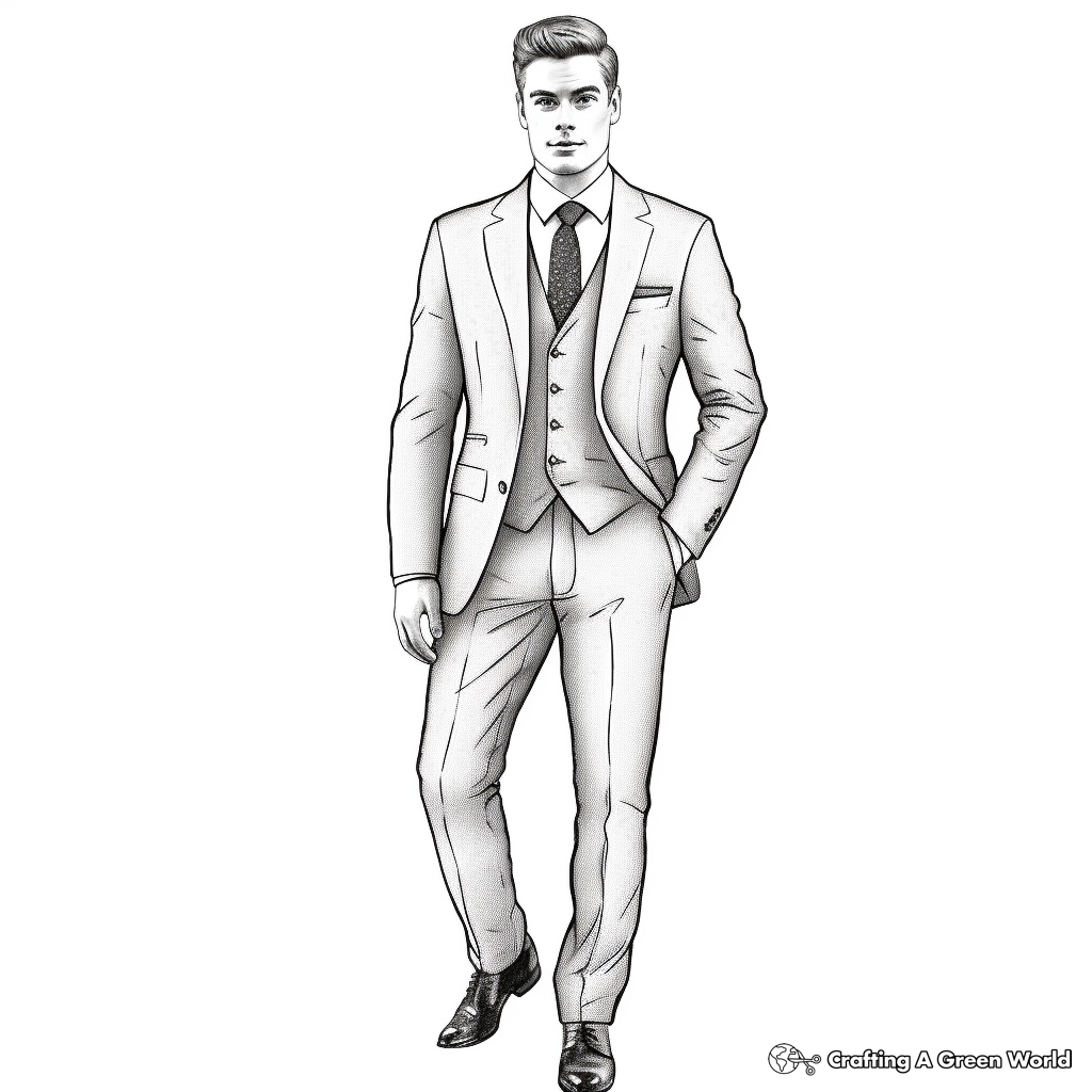 Suit Coloring Pages Free Printable 