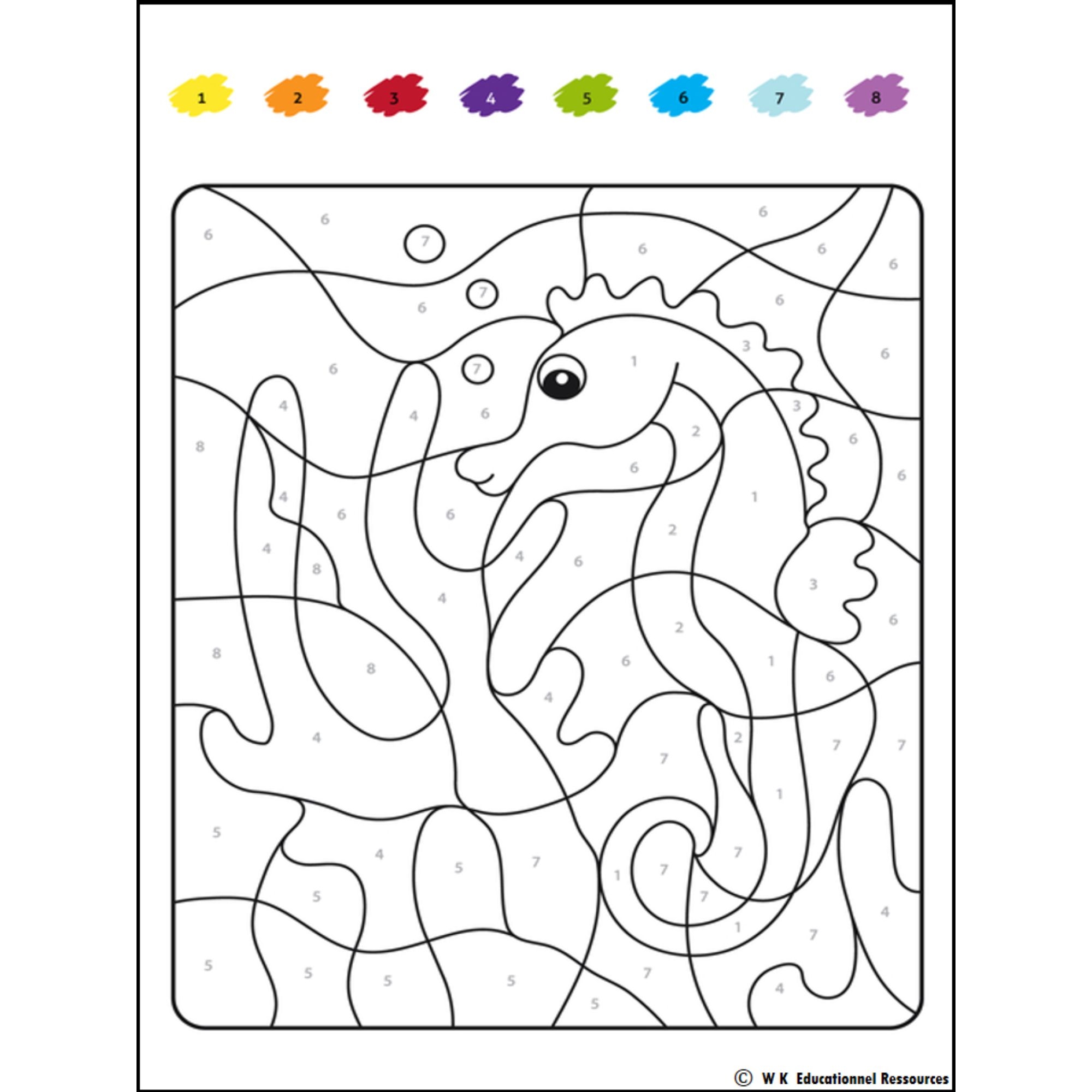 coloring by numbers summer