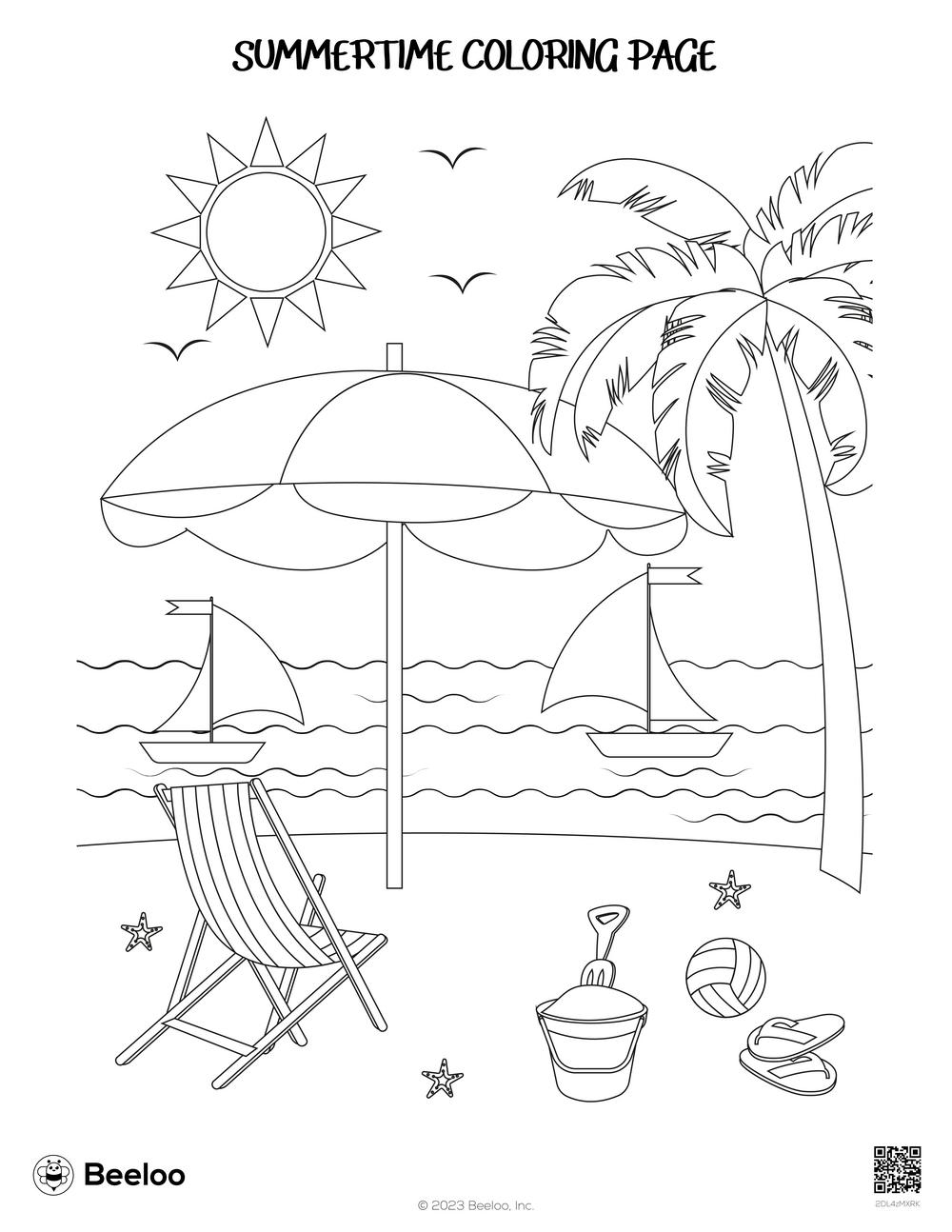 summer coloring sheets printable