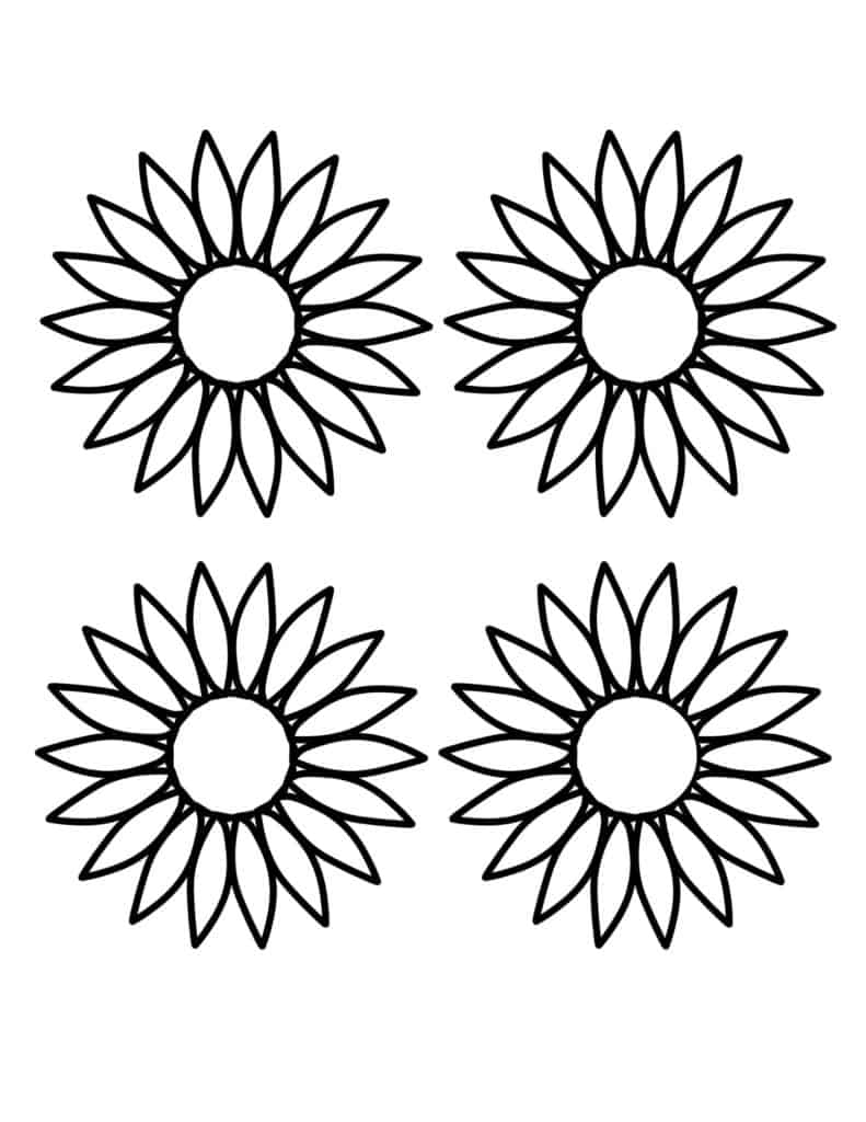 printable sunflower template