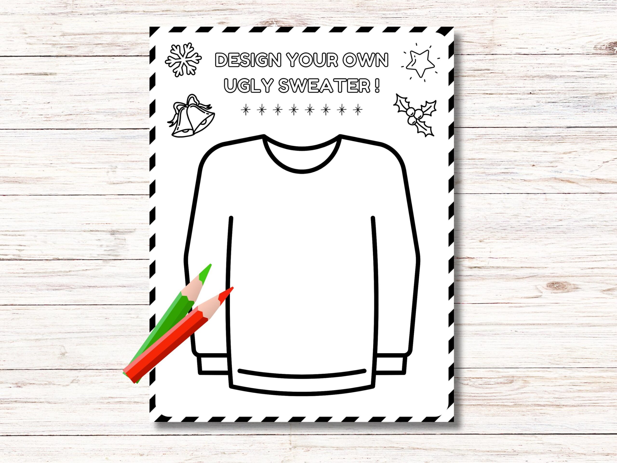 printable sweater template