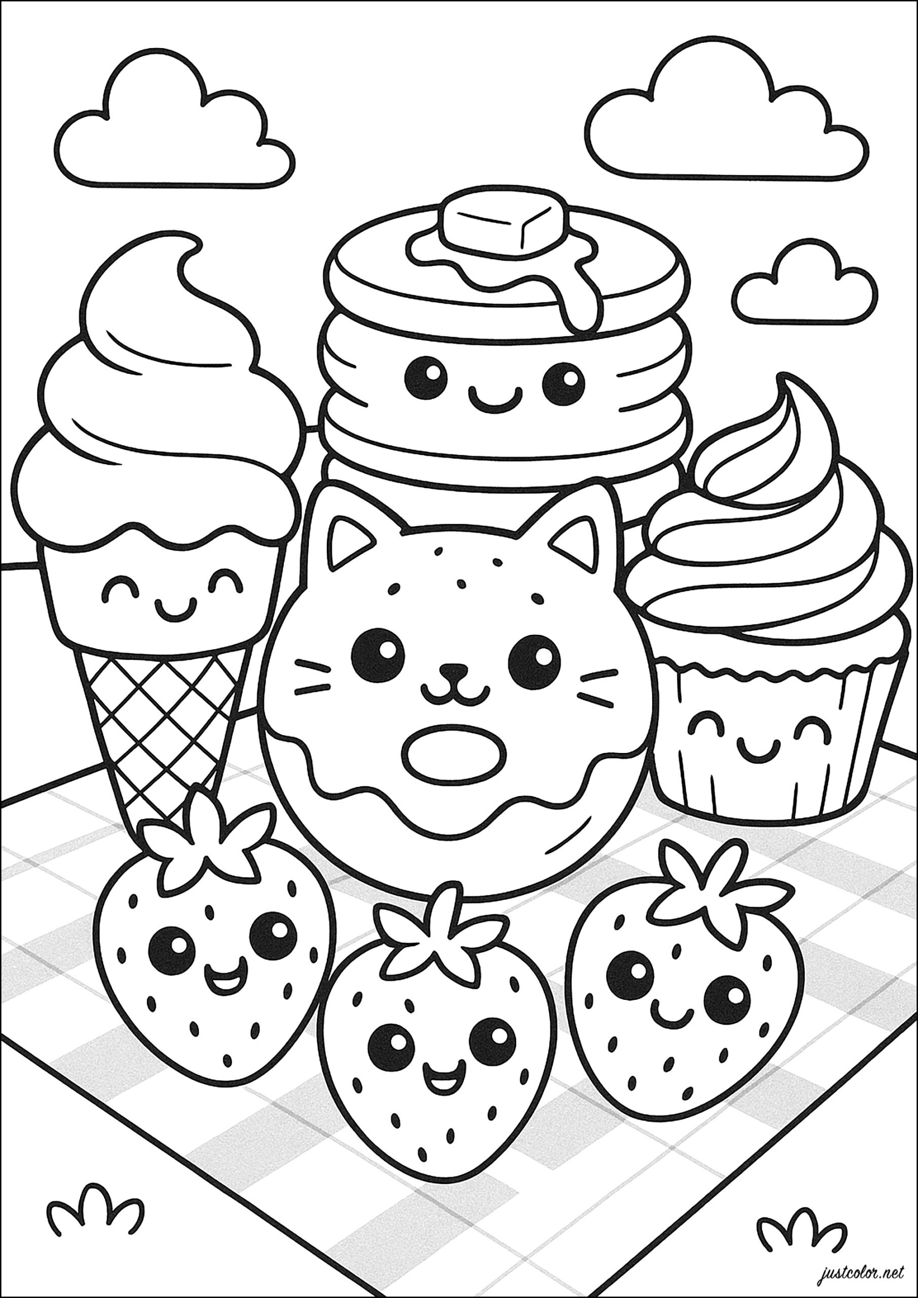 kawaii printable coloring pages