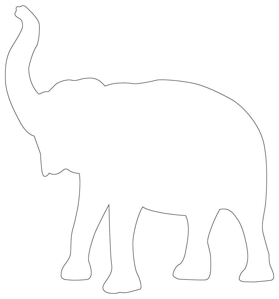 elephant template printable