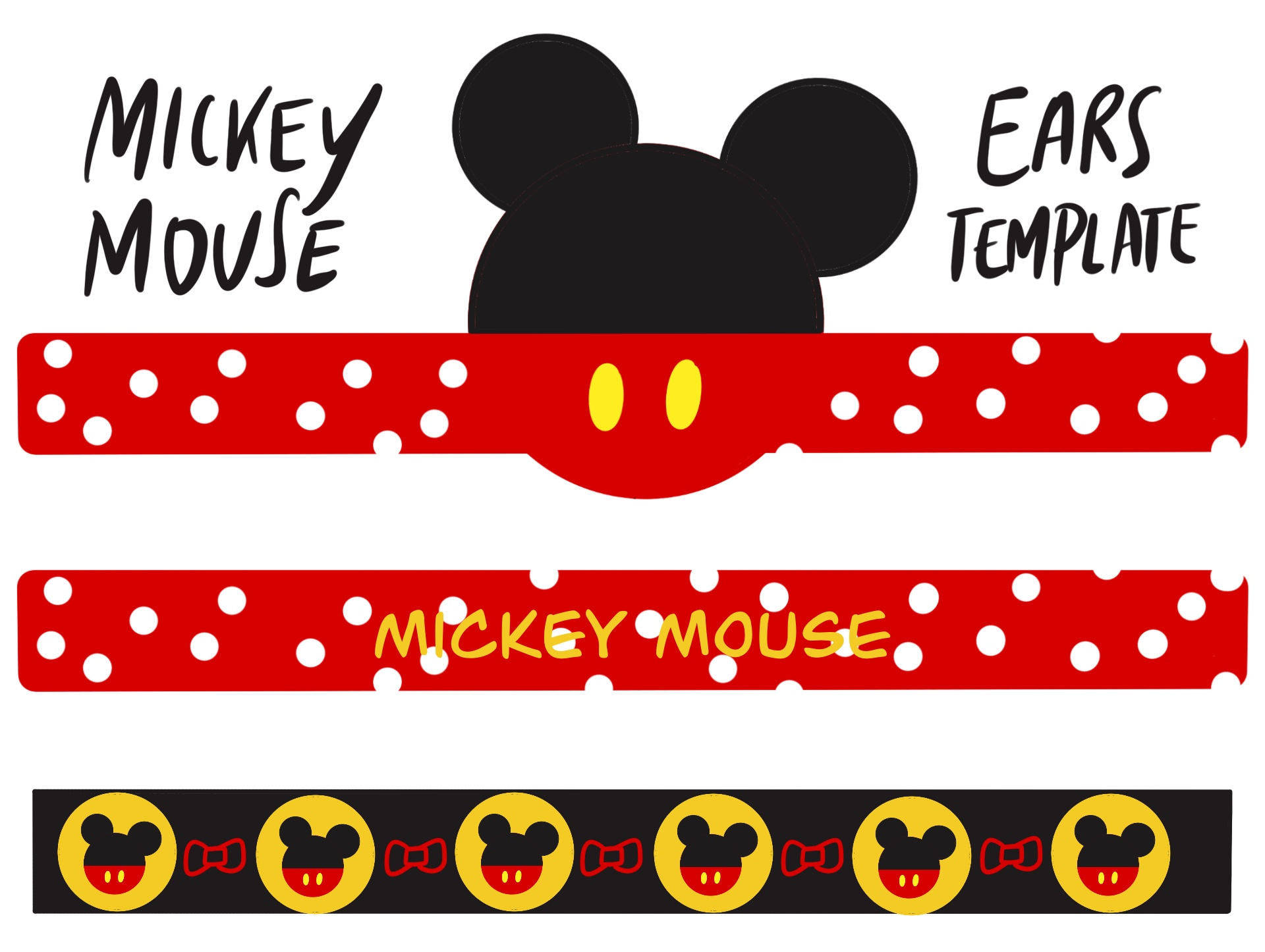 mickey template printable