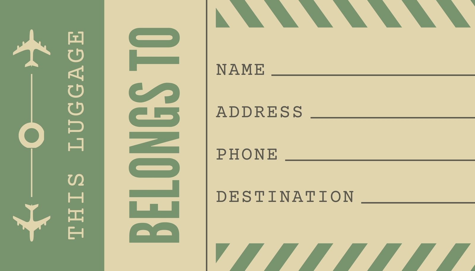 Template Plastic Bag Tags Free Printable Customizable Luggage Tag Templates Canva