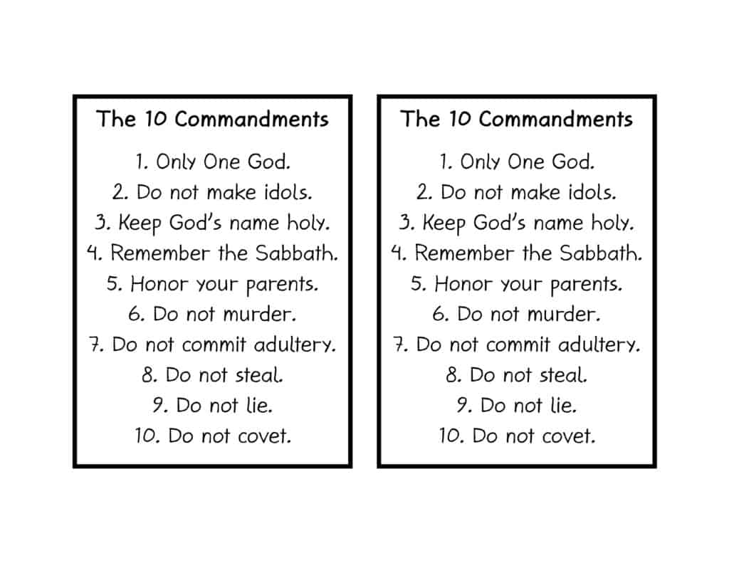 catholic ten commandments printable pdf