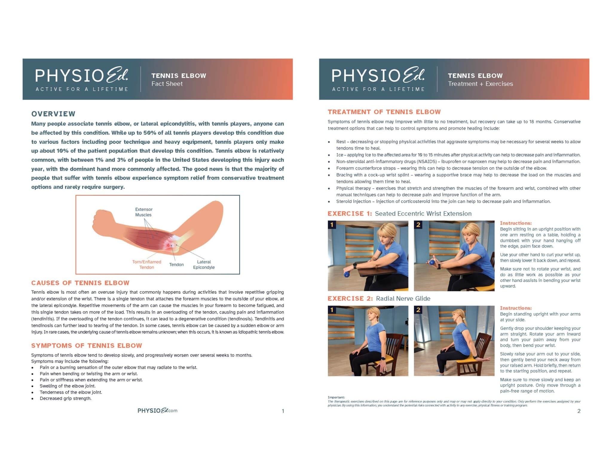 Tennis Elbow Printable Exercises PDF Physio Ed 