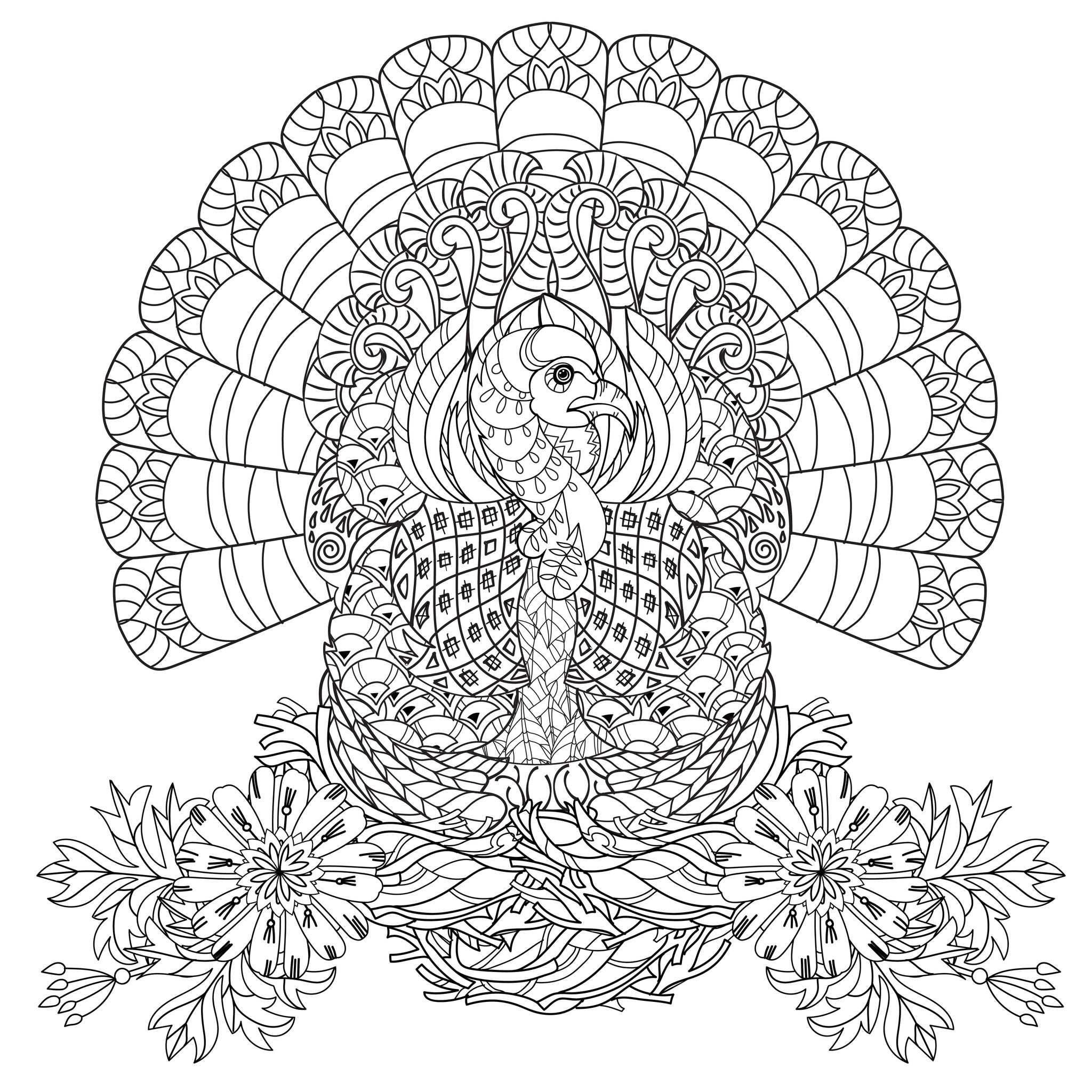 thanksgiving coloring pages for adults