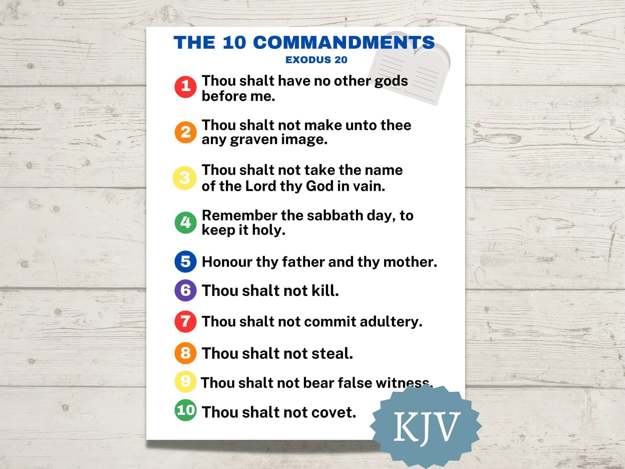 10 commandment printable
