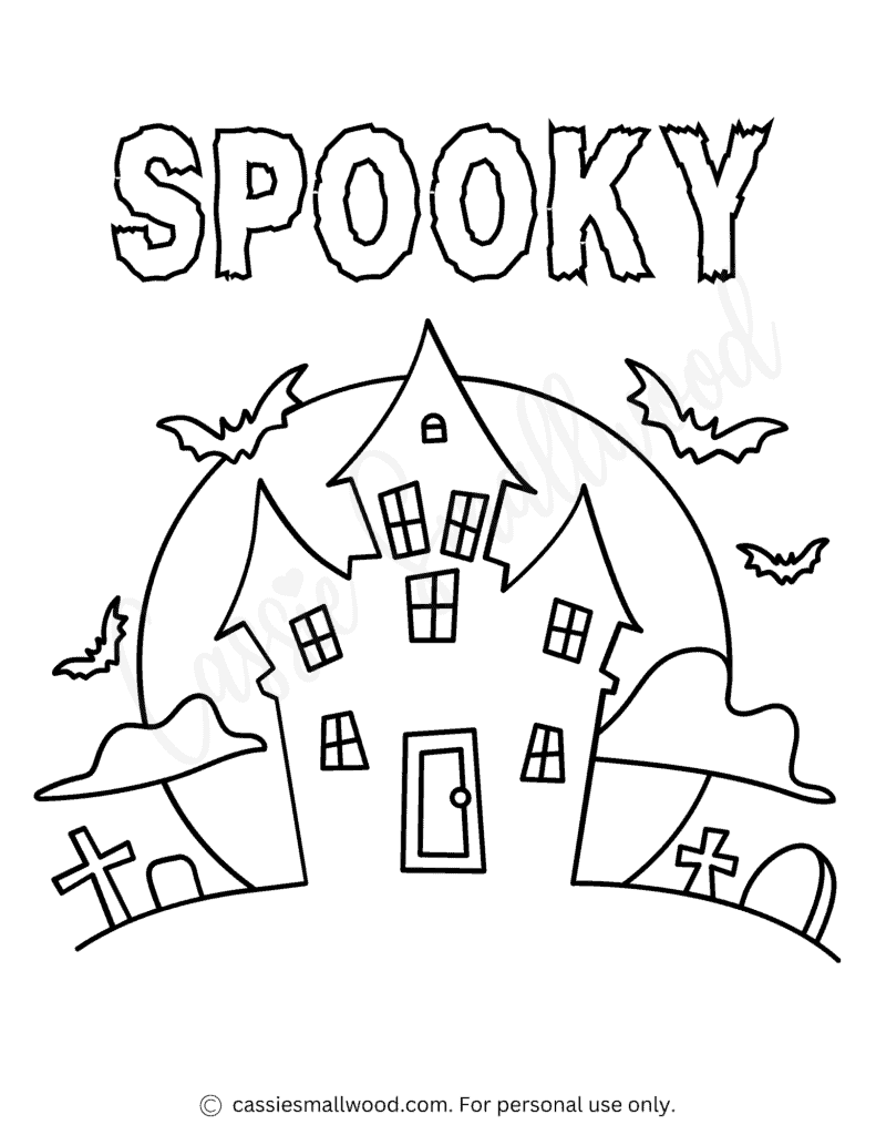 printable haunted house template