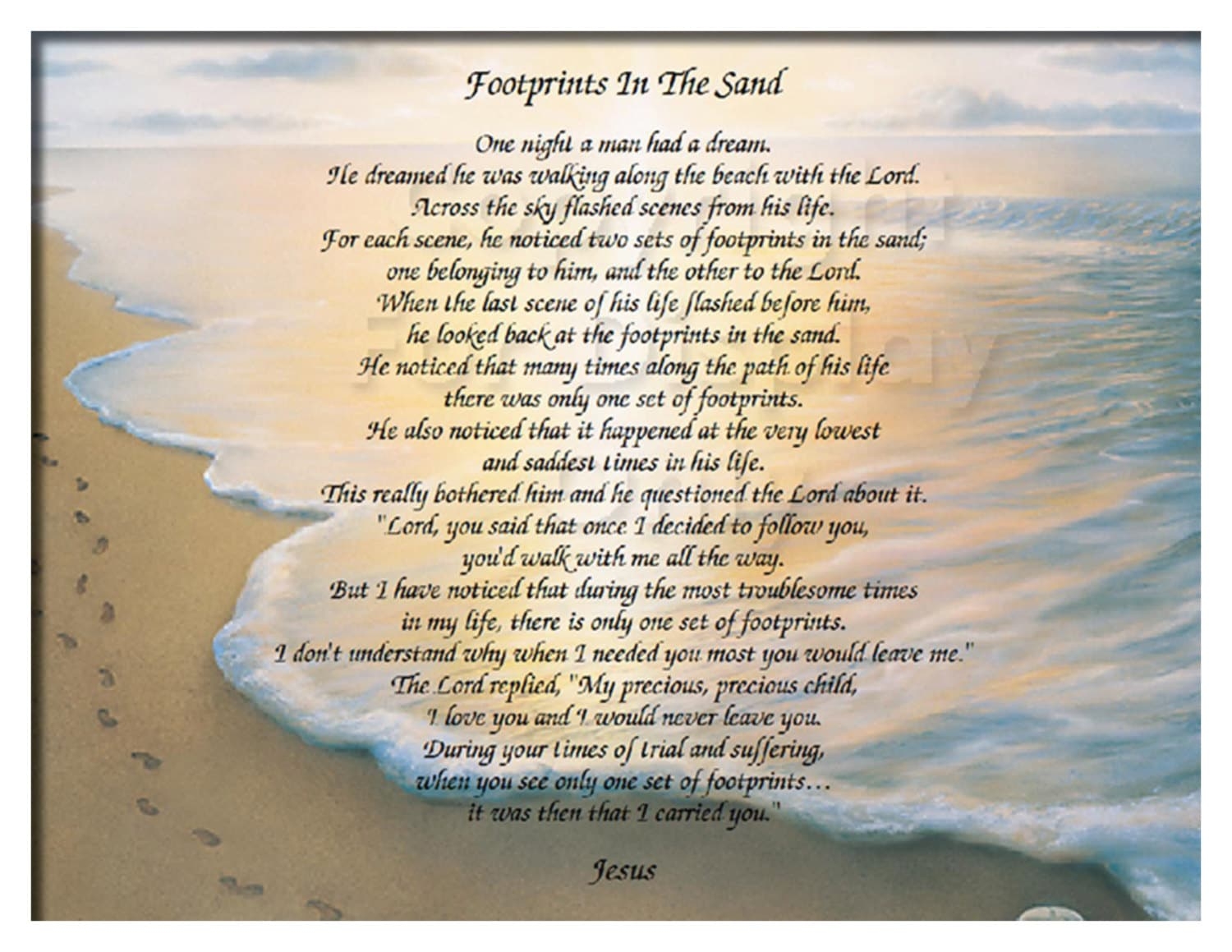 footprints in the sand printable