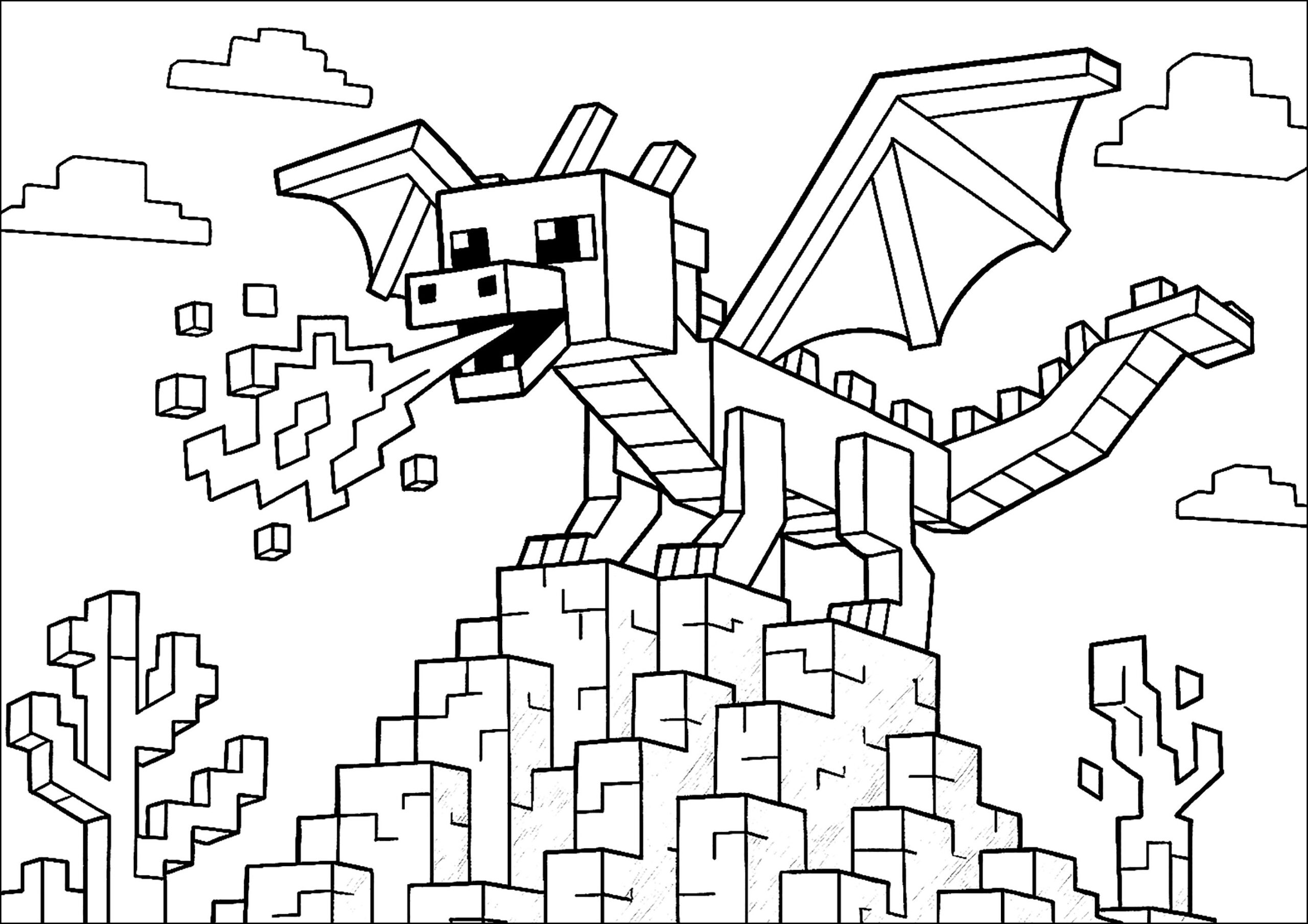 print minecraft coloring pages