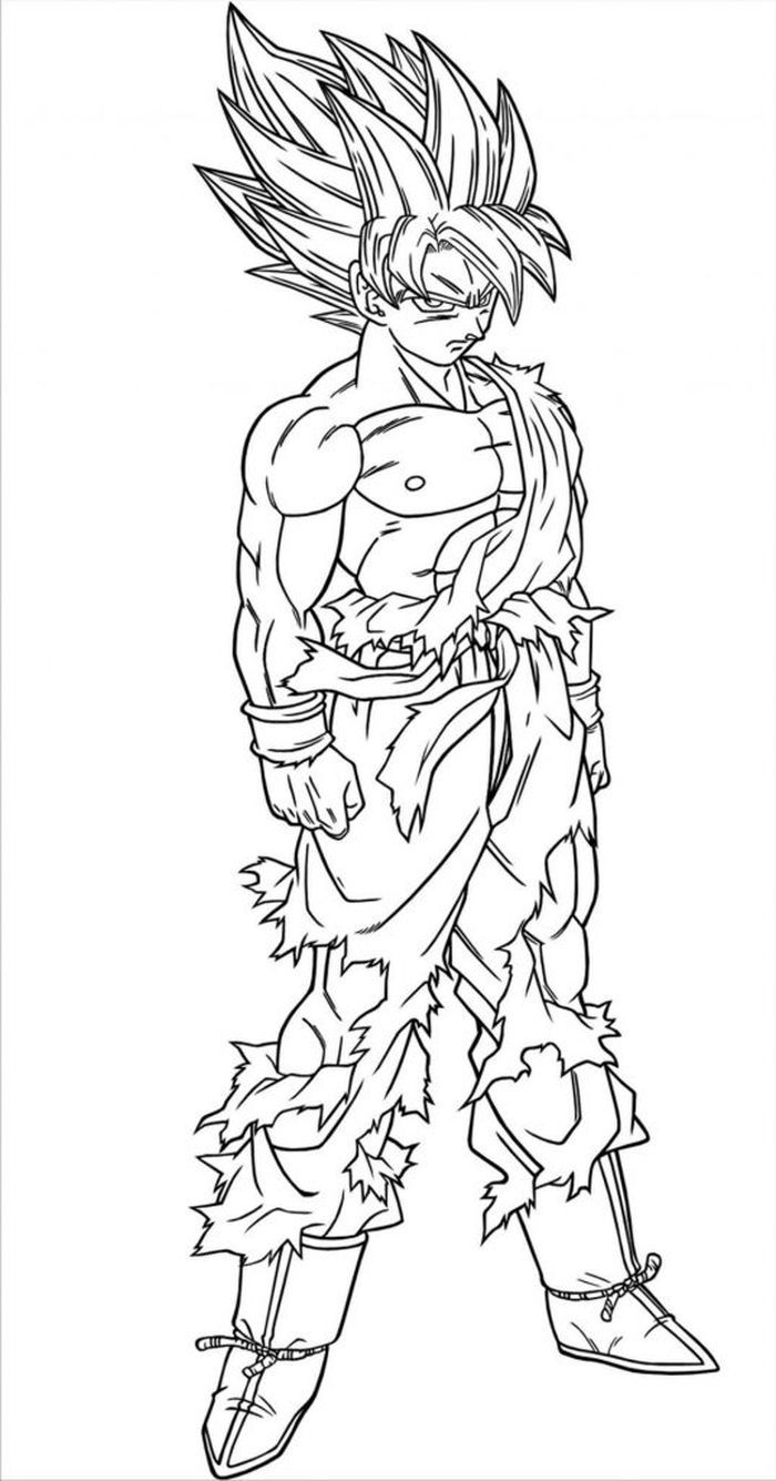 The Kindly Goku Coloring Pages PDF Coloringfolder
