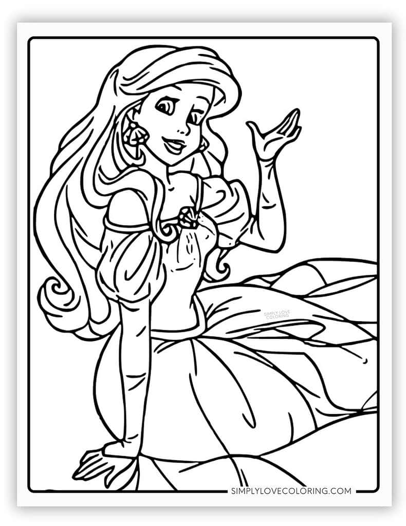 little mermaid coloring pages printable