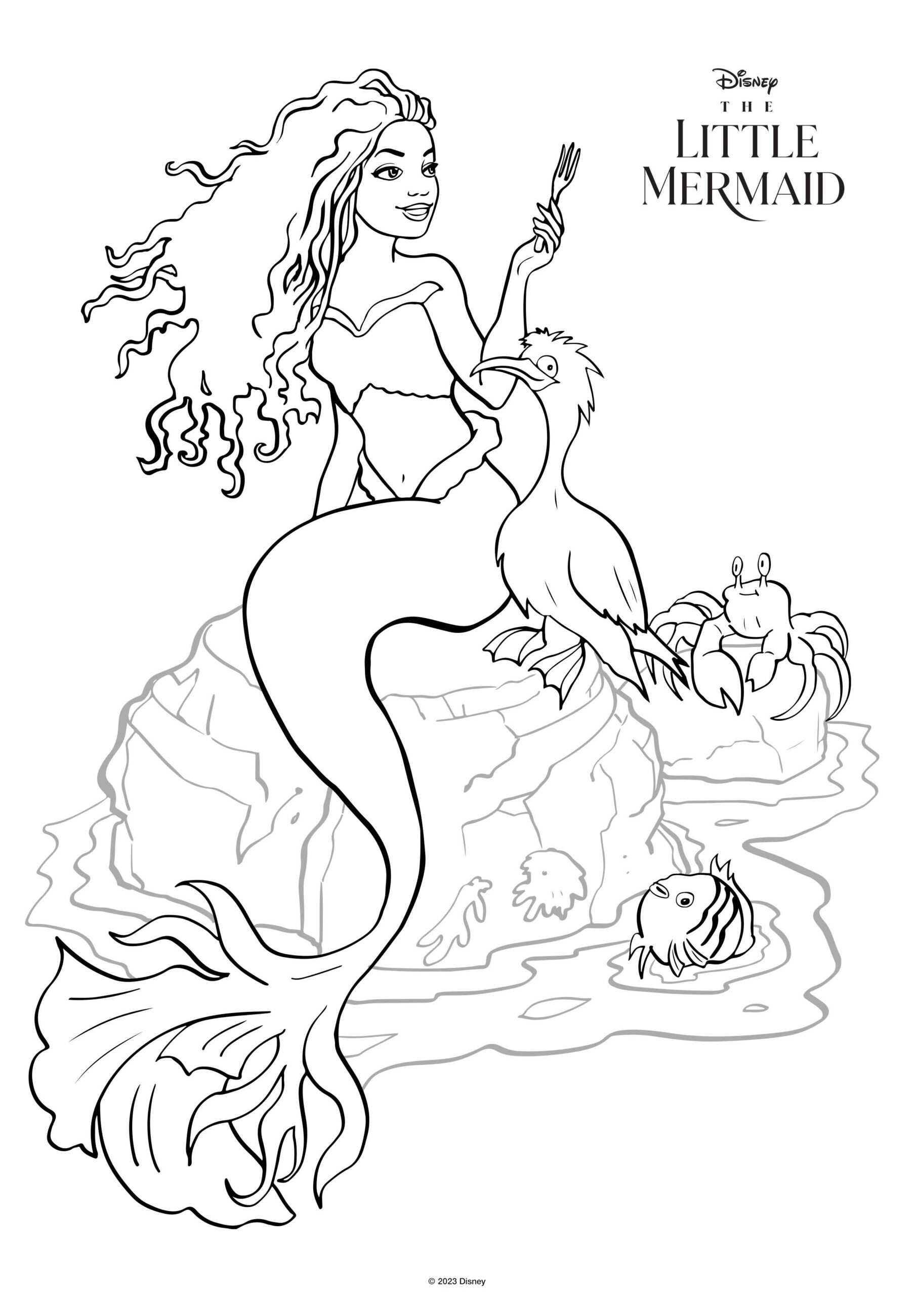 the little mermaid coloring pages