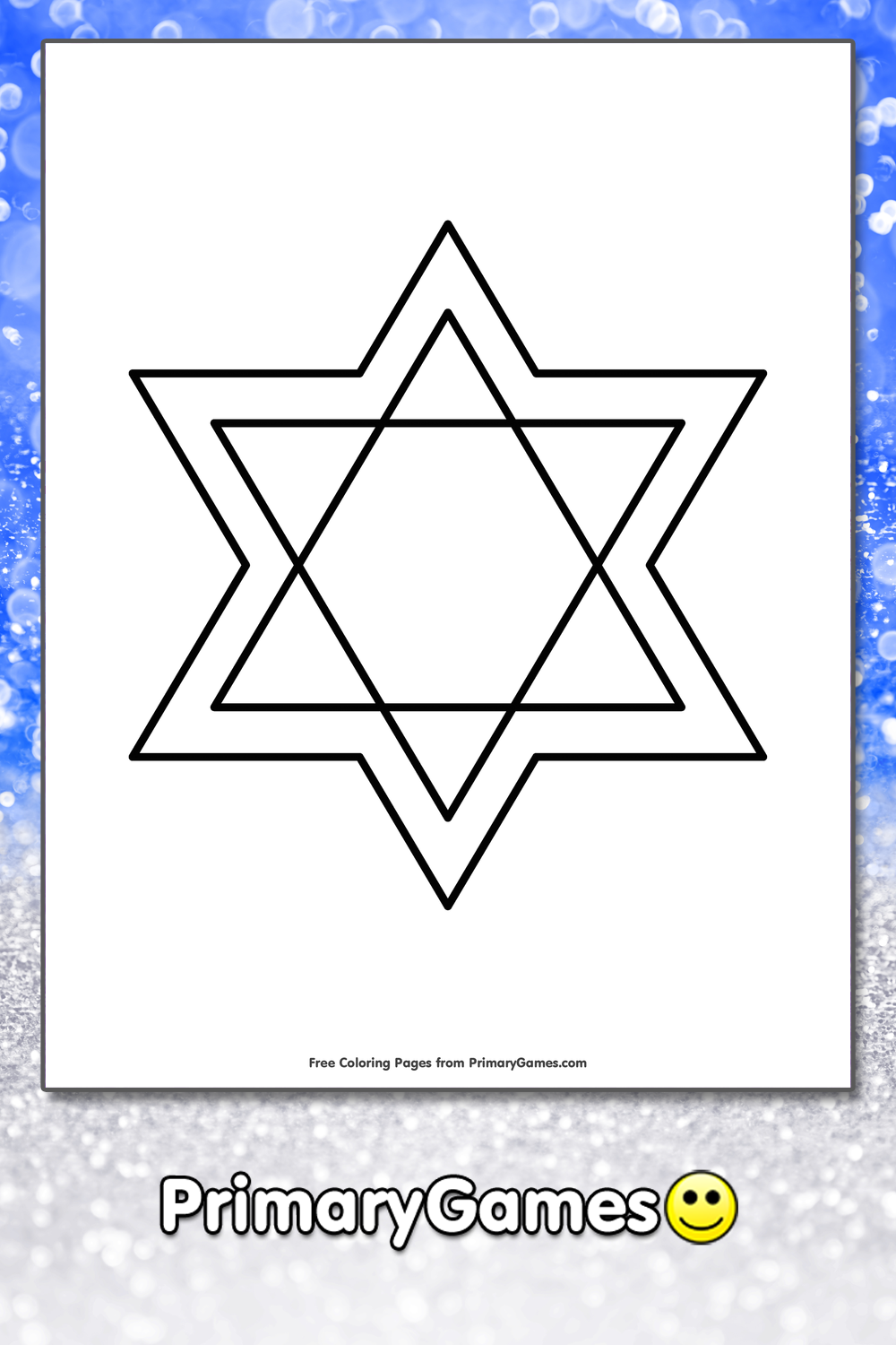 The Star Of David Coloring Page FREE Printable PDF From PrimaryGames