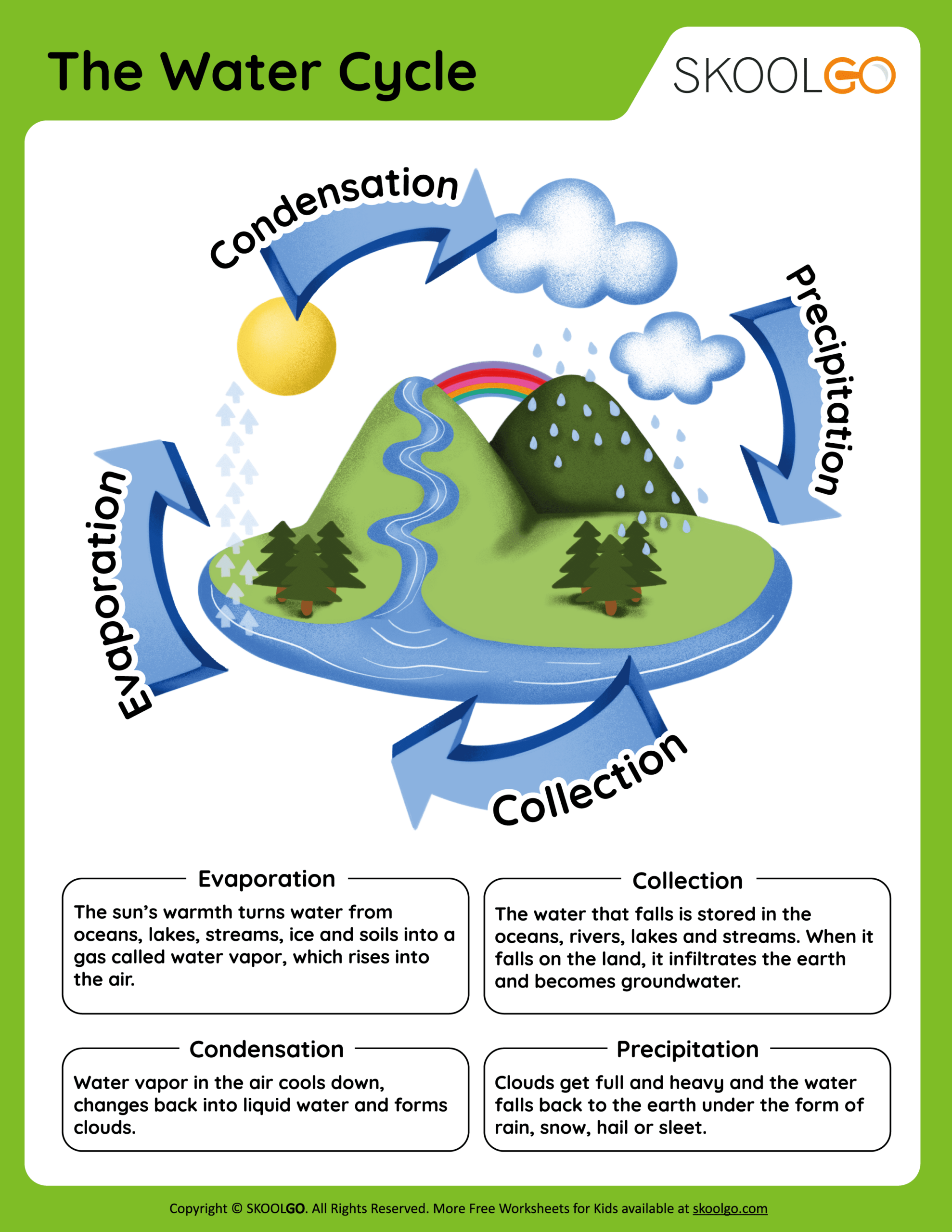 printable water cycle worksheet pdf