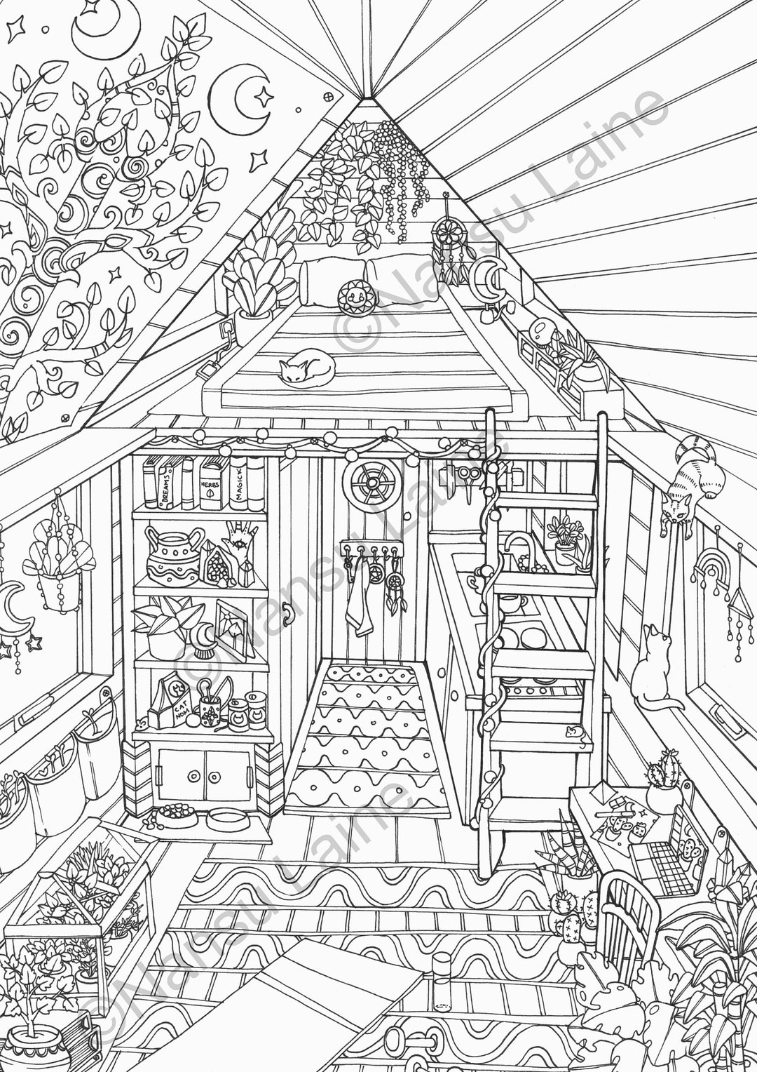 colouring pages for house