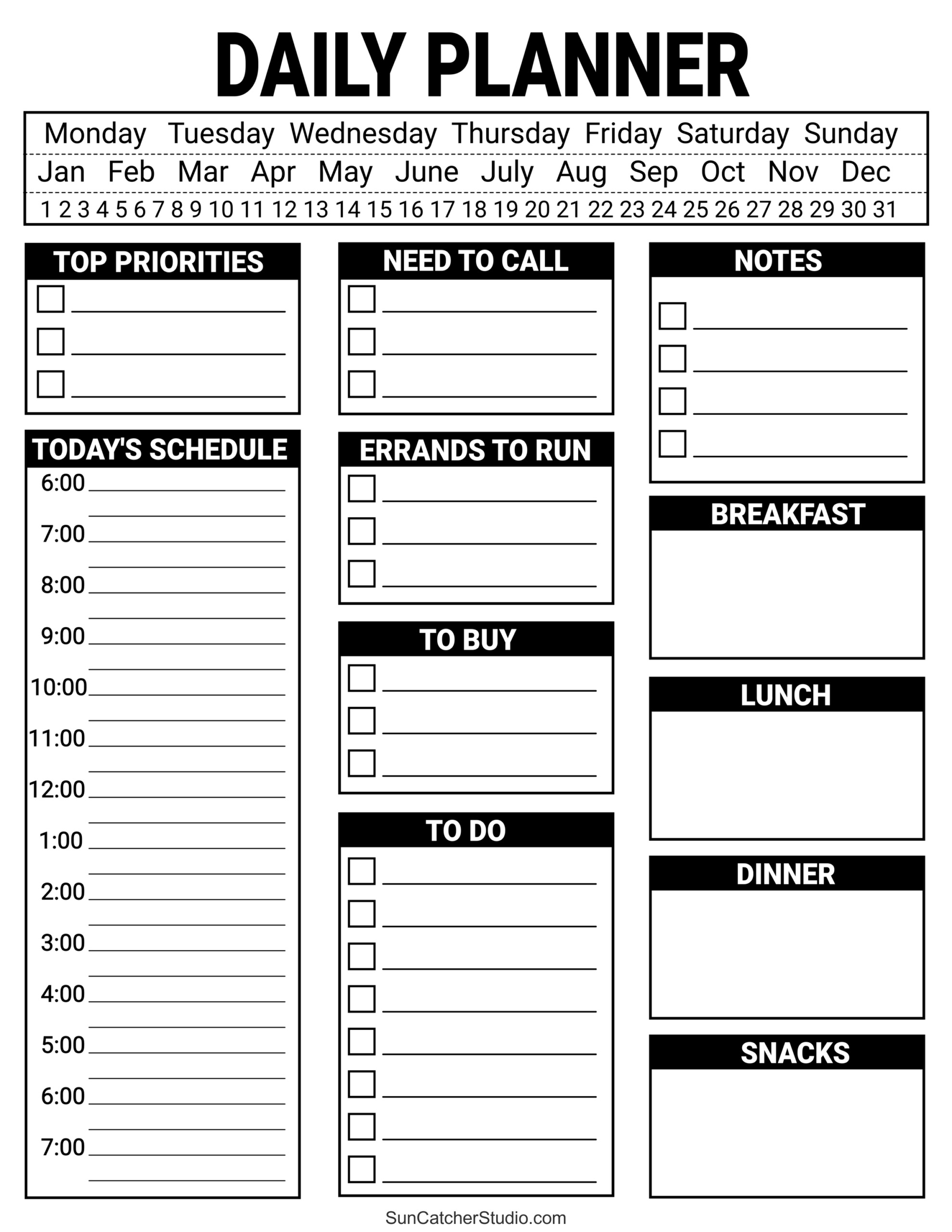 To Do List Free Printable PDF Templates Things To Do Free Printables Lettering SVG Files Tools Apps